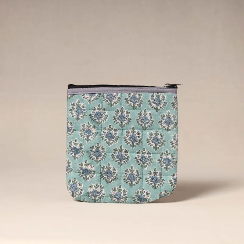 Green - Handmade Quilted Utility Pouch 22 sold by Itokri