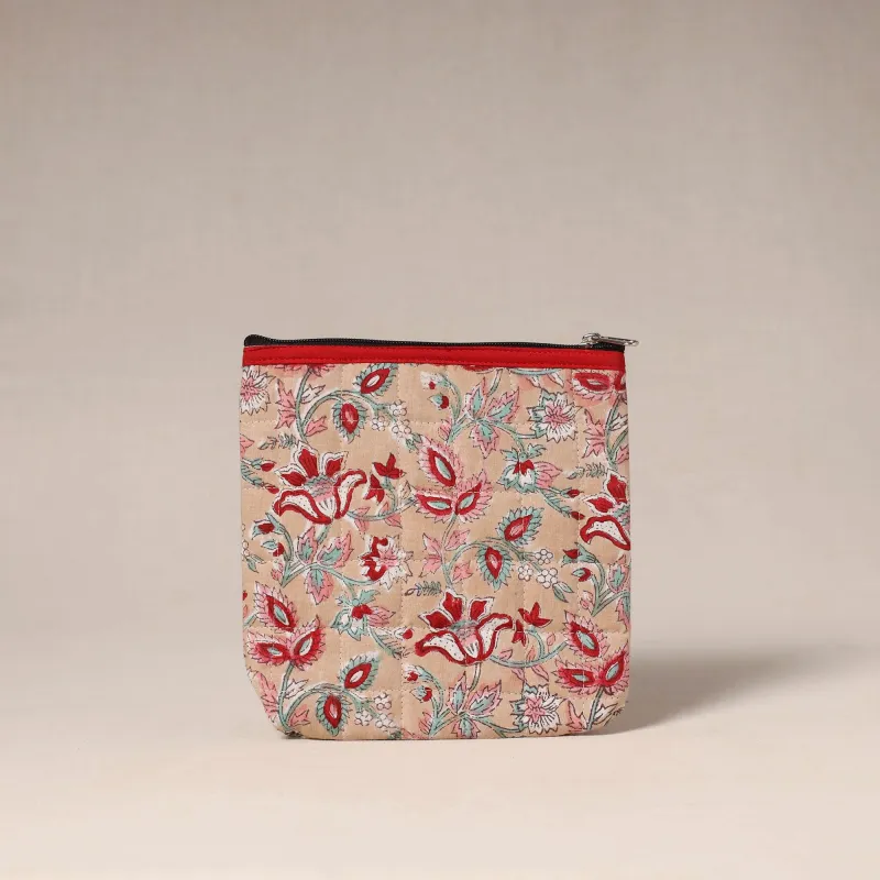 Beige - Handmade Quilted Utility Pouch 21 sold by Itokri