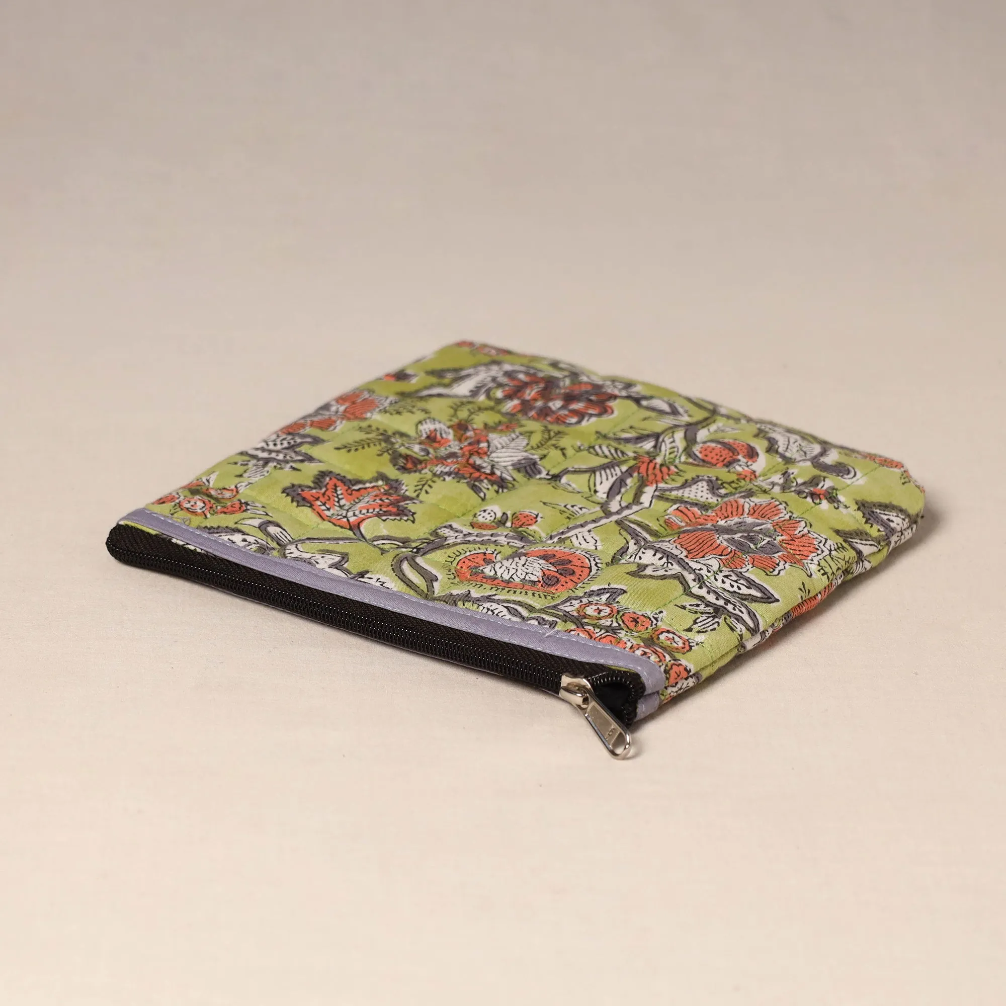 Green - Handmade Quilted Utility Pouch 20 sold by Itokri product image thumbnail 2