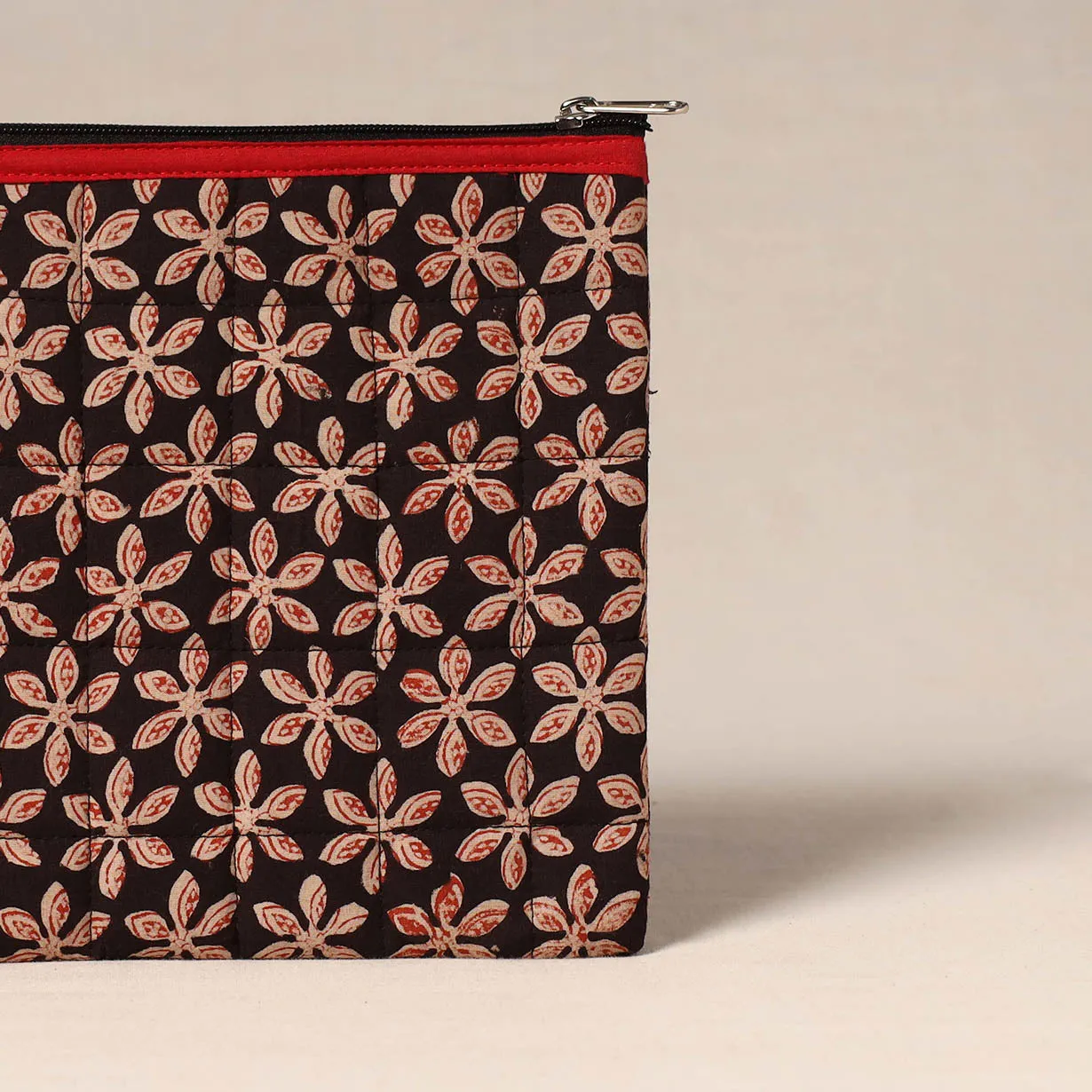 Black - Handmade Quilted Utility Pouch 26 sold by Itokri product image thumbnail 3