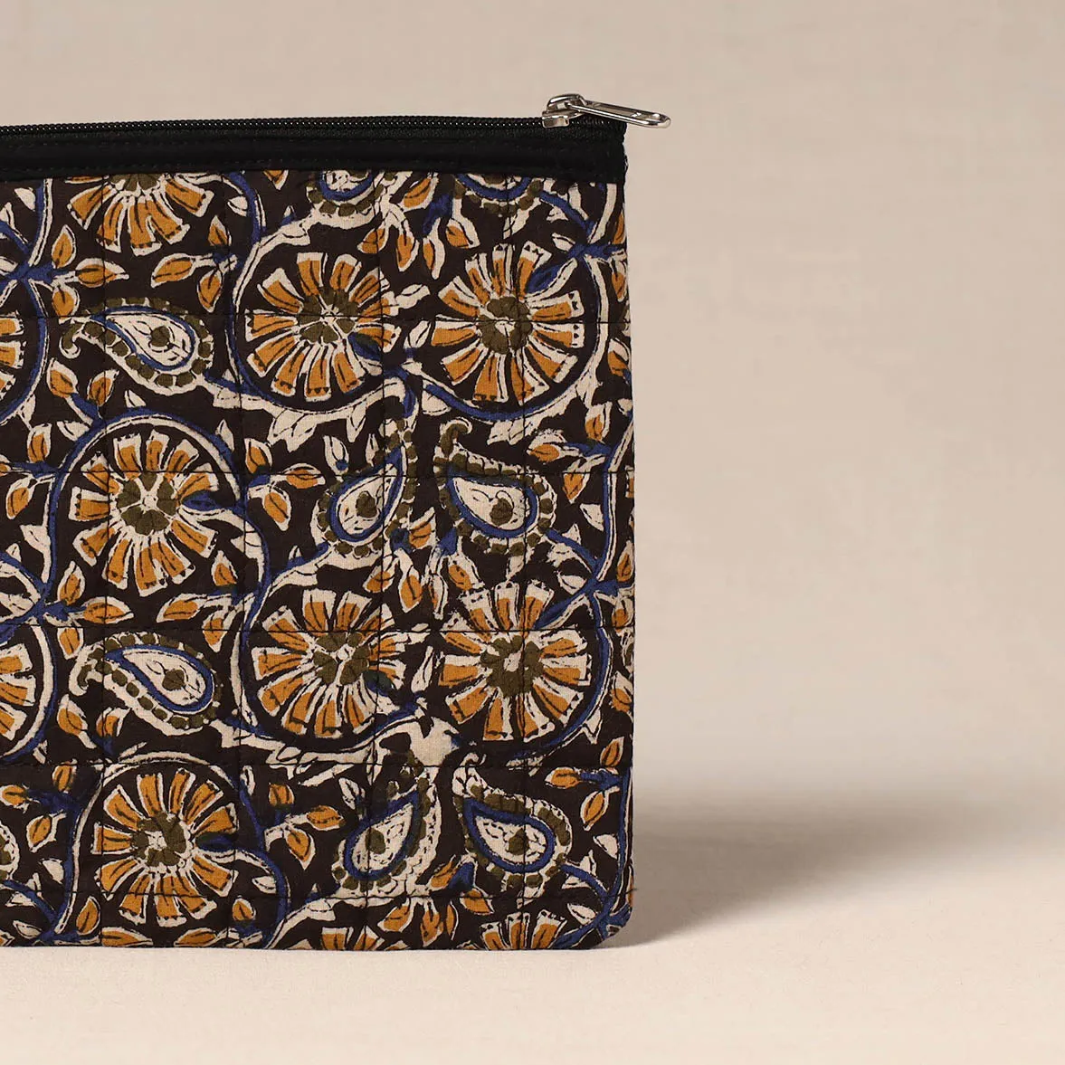 Black - Handmade Quilted Utility Pouch 27 sold by Itokri product image thumbnail 3