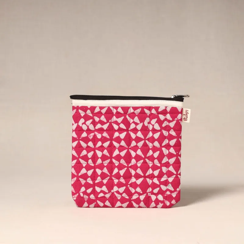 Pink - Handmade Quilted Utility Pouch 06 made by Itokri
