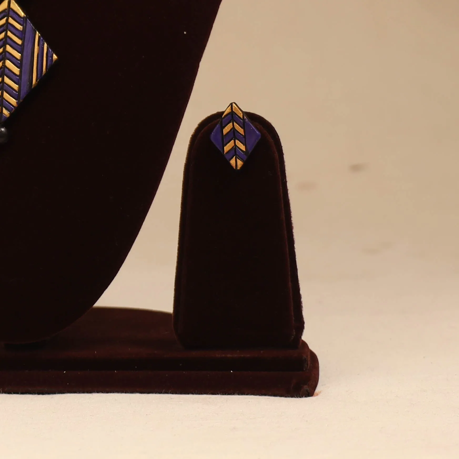 Purple - Bishnupur Handpainted Terracotta Necklace Set 06 sold by Itokri product image thumbnail 2