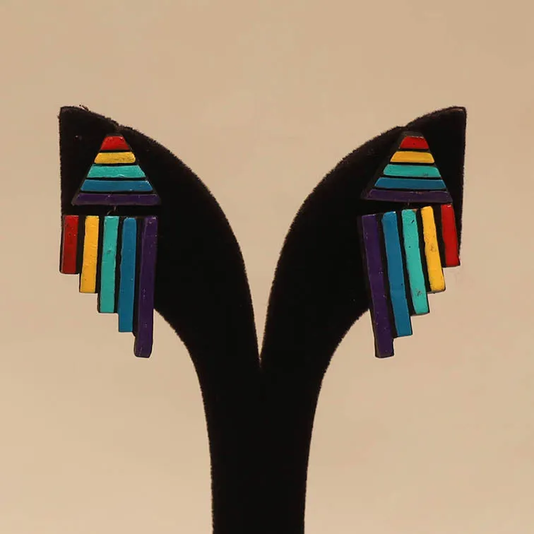 Multicolor - Bishnupur Handpainted Terracotta Earrings 46 sold by Itokri product image thumbnail 2