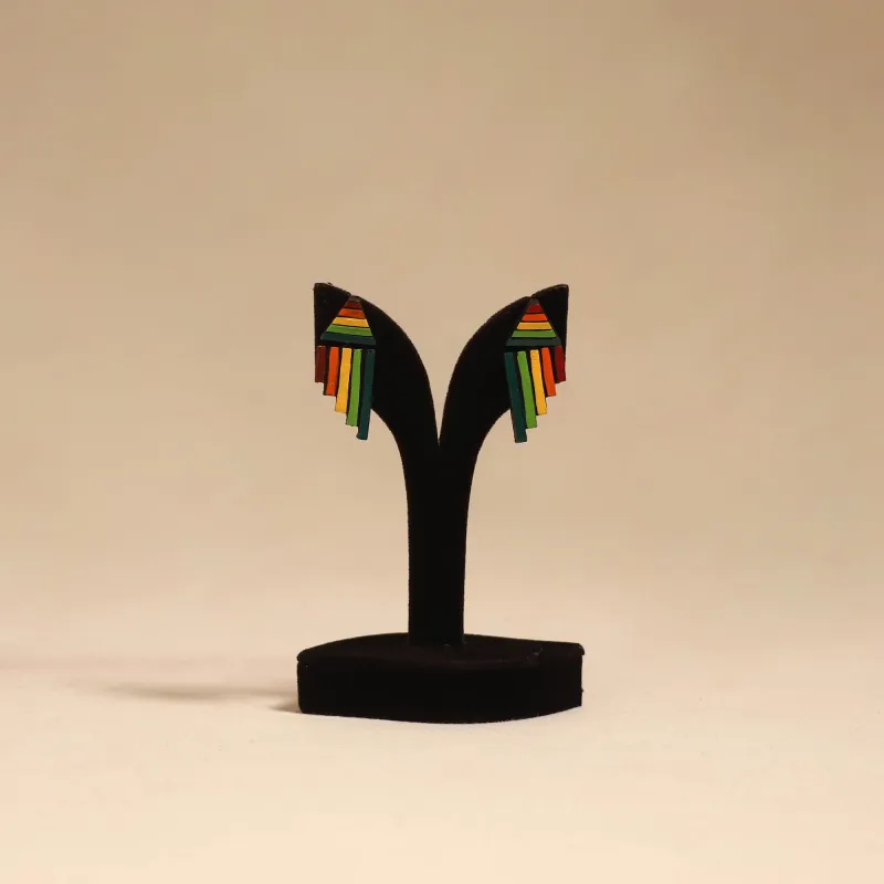 Multicolor - Bishnupur Handpainted Terracotta Earrings 45 sold by Itokri