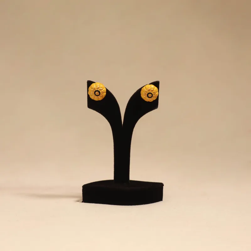 Yellow - Bishnupur Handpainted Terracotta Stud Earrings 43 sold by Itokri