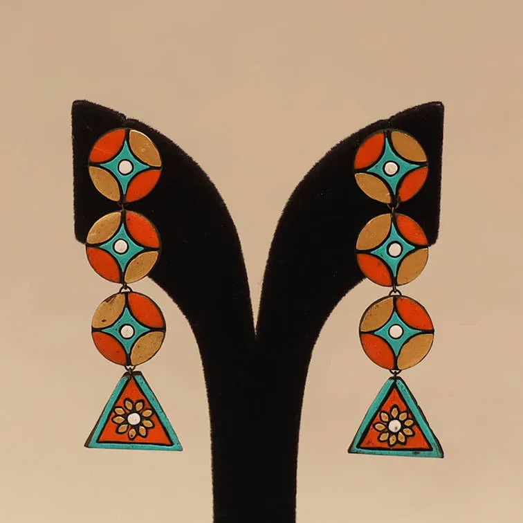 Multicolor - Bishnupur Handpainted Terracotta Earrings 151 sold by Itokri product image thumbnail 2