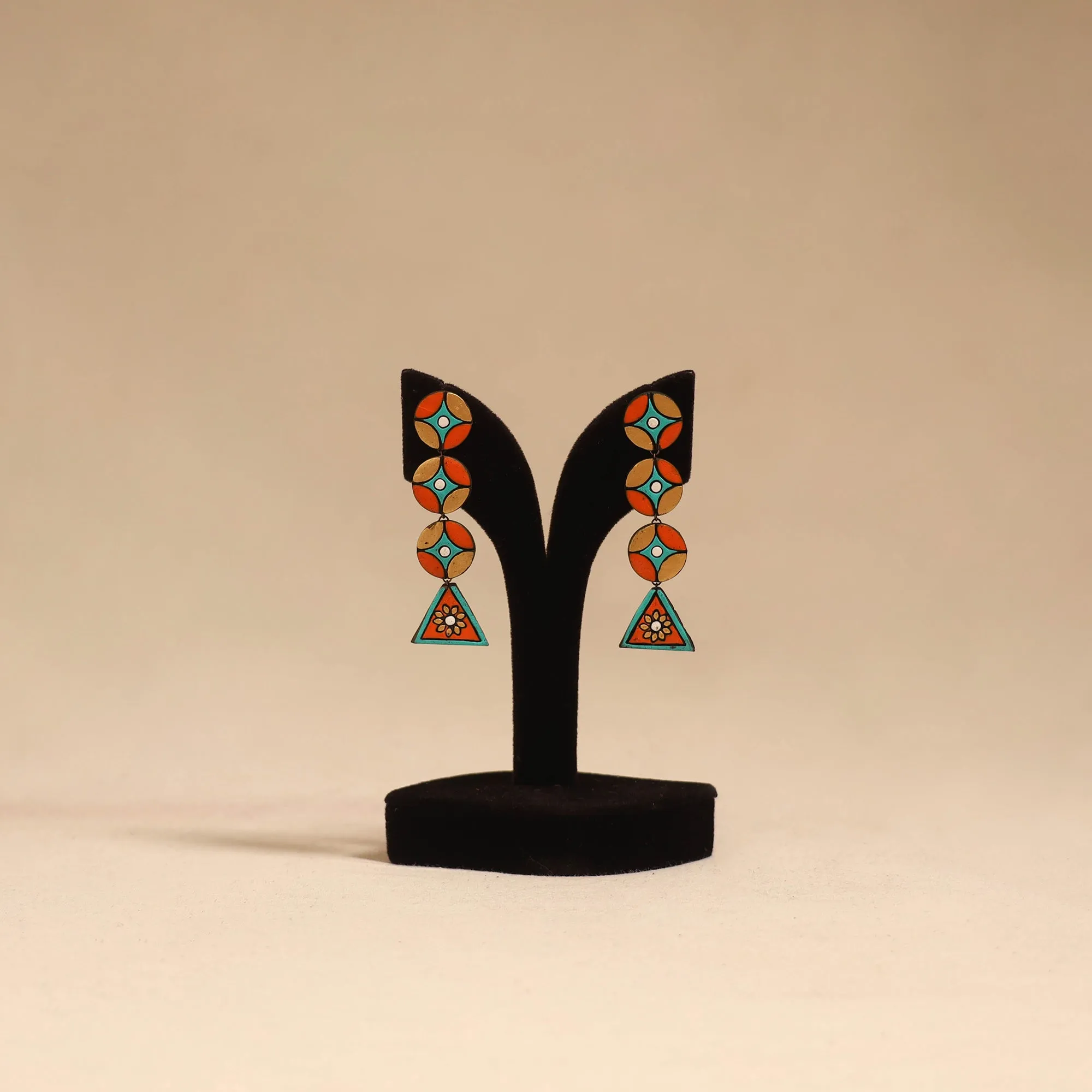 Multicolor - Bishnupur Handpainted Terracotta Earrings 151 sold by Itokri