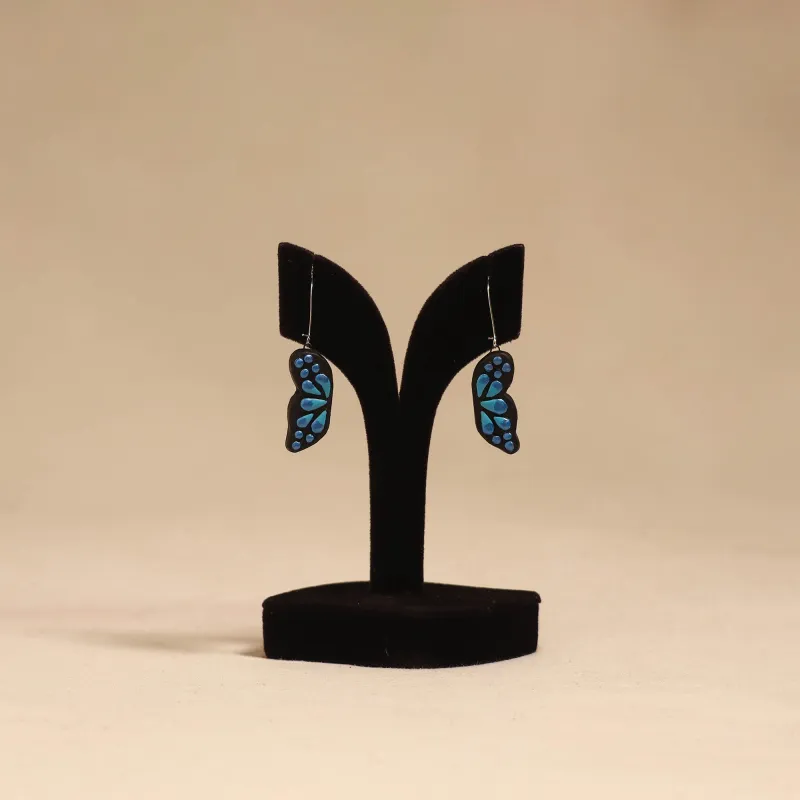 Blue - Bishnupur Handpainted Terracotta Earrings 103 sold by Itokri