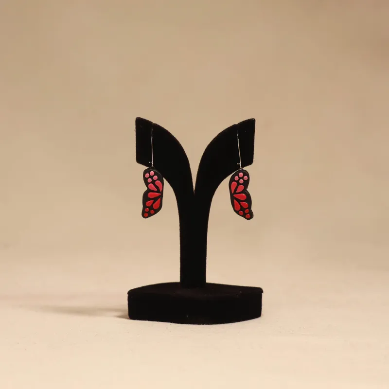 Pink - Bishnupur Handpainted Terracotta Earrings 107 sold by Itokri