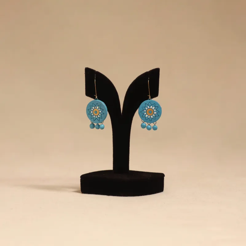 Bishnupur Handpainted Terracotta Earrings 167 made by Itokri
