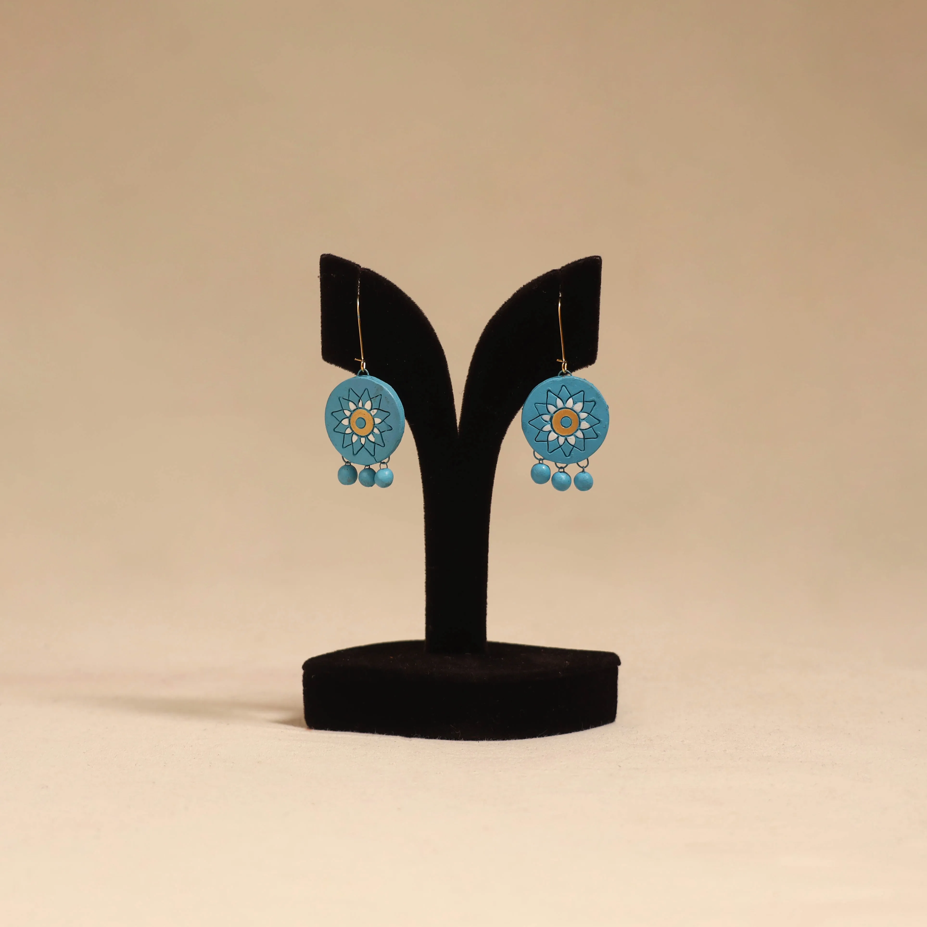 Bishnupur Handpainted Terracotta Earrings 167 sold by Itokri