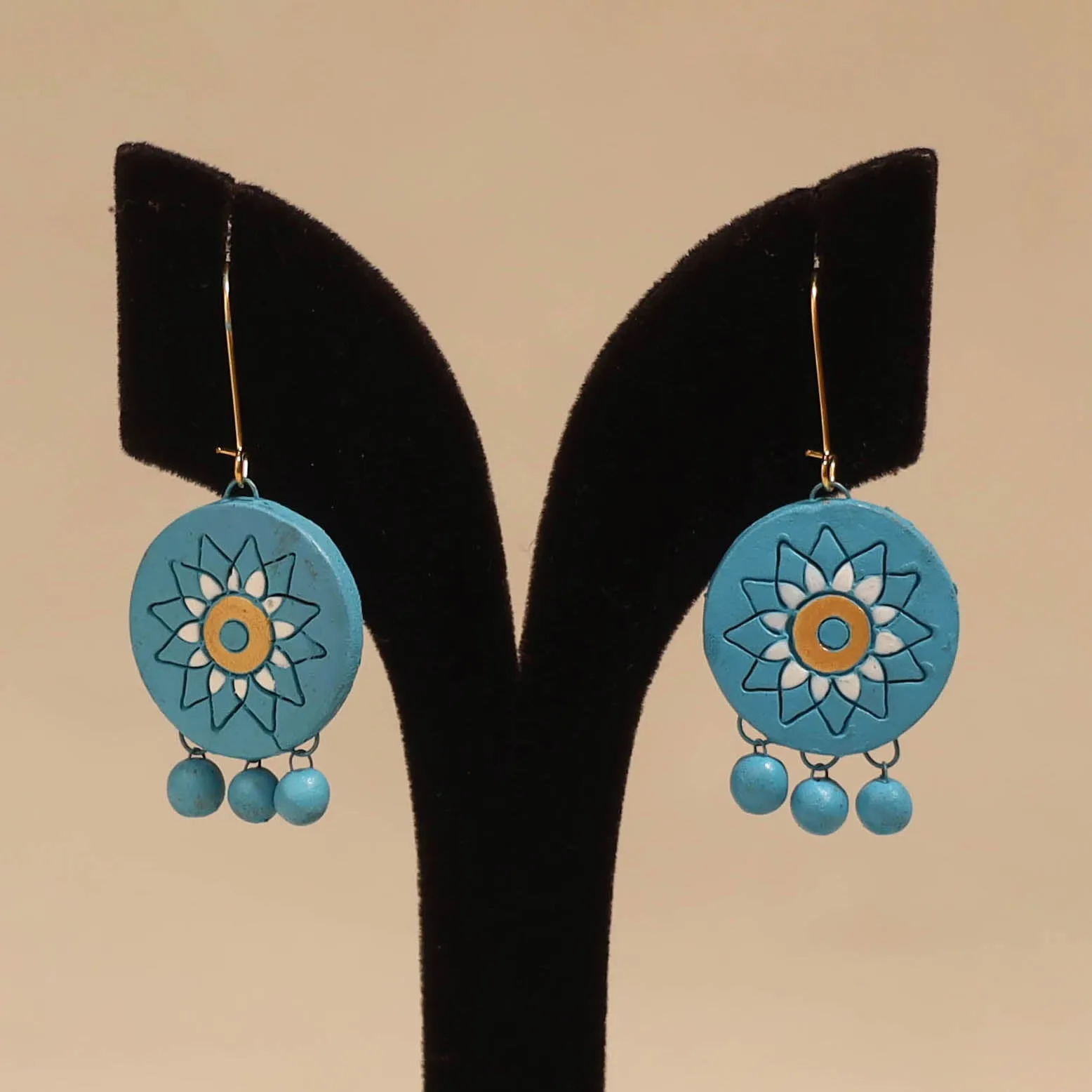 Bishnupur Handpainted Terracotta Earrings 167 sold by Itokri product image thumbnail 2