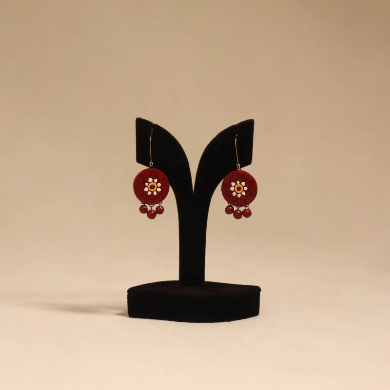 Bishnupur Handpainted Terracotta Earrings 166 sold by Itokri