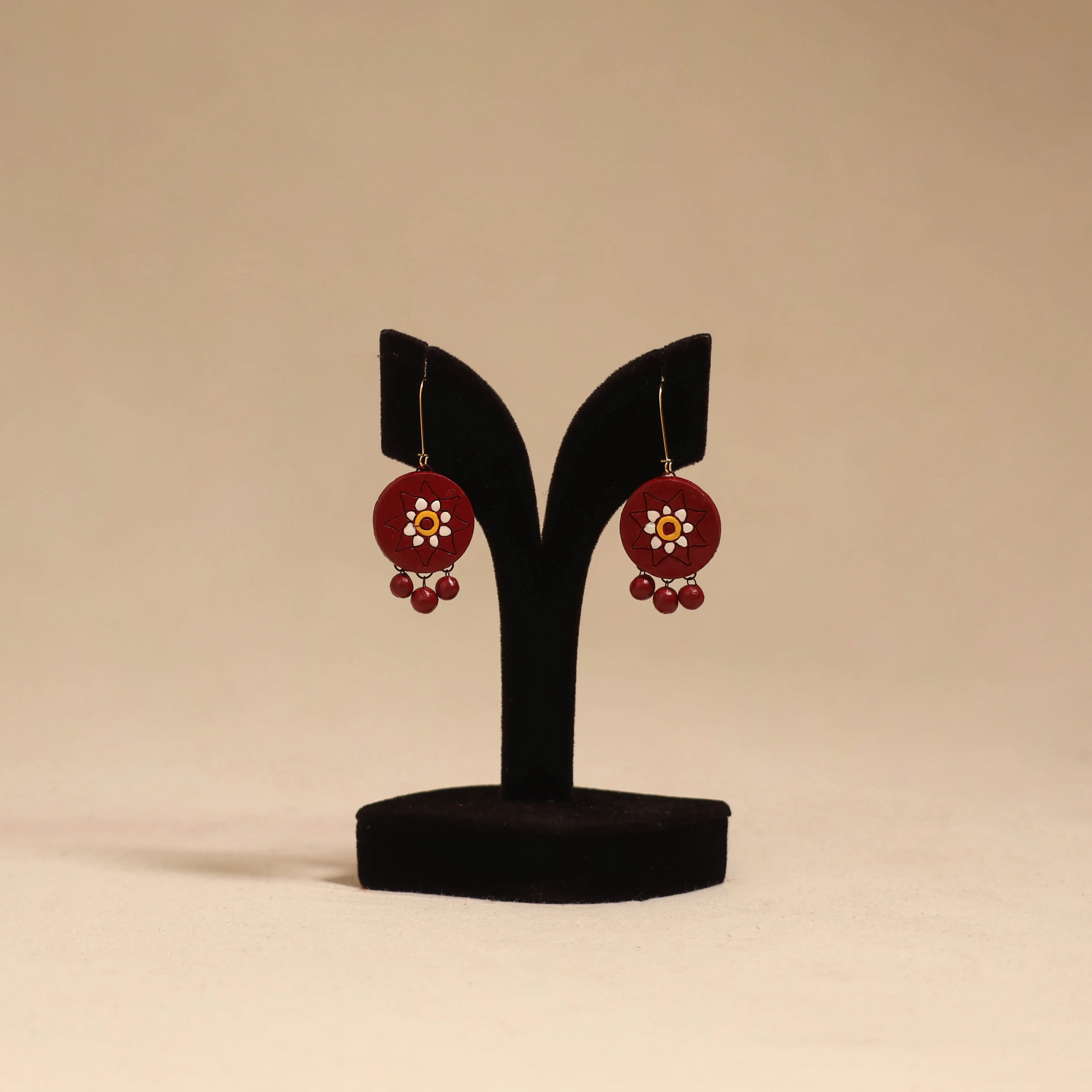 Bishnupur Handpainted Terracotta Earrings 166 sold by Itokri