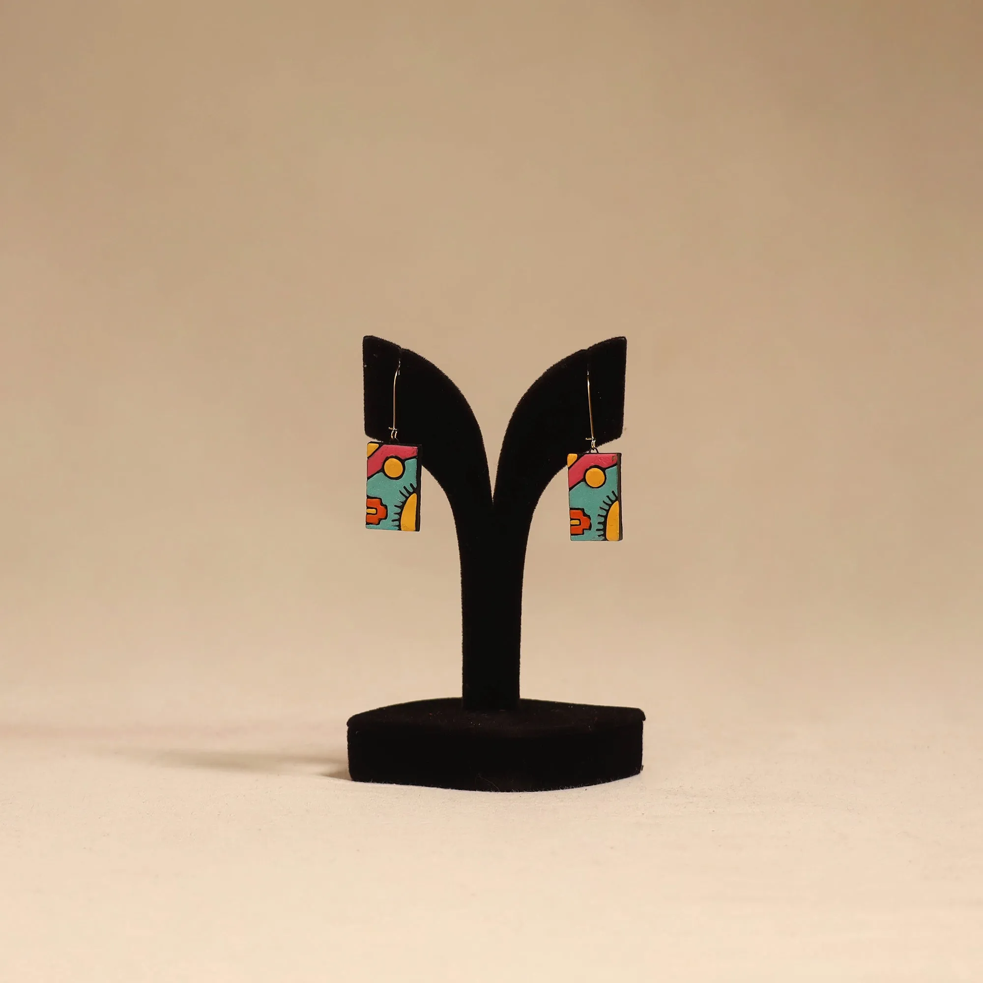 Multicolor - Bishnupur Handpainted Terracotta Earrings 143 sold by Itokri