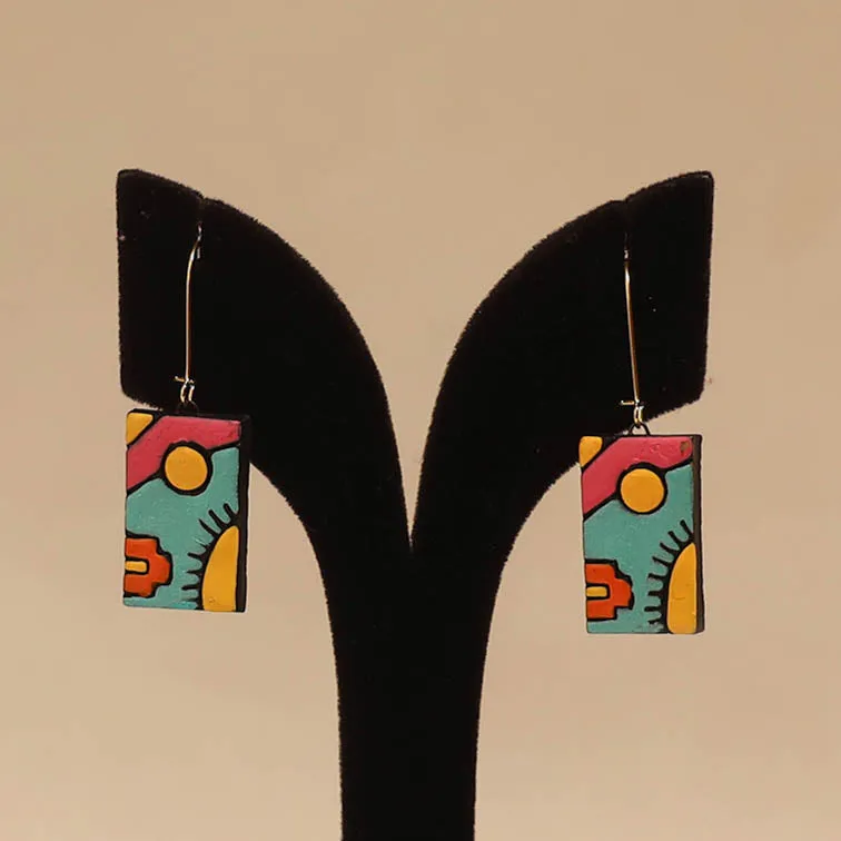 Multicolor - Bishnupur Handpainted Terracotta Earrings 143 sold by Itokri product image thumbnail 2