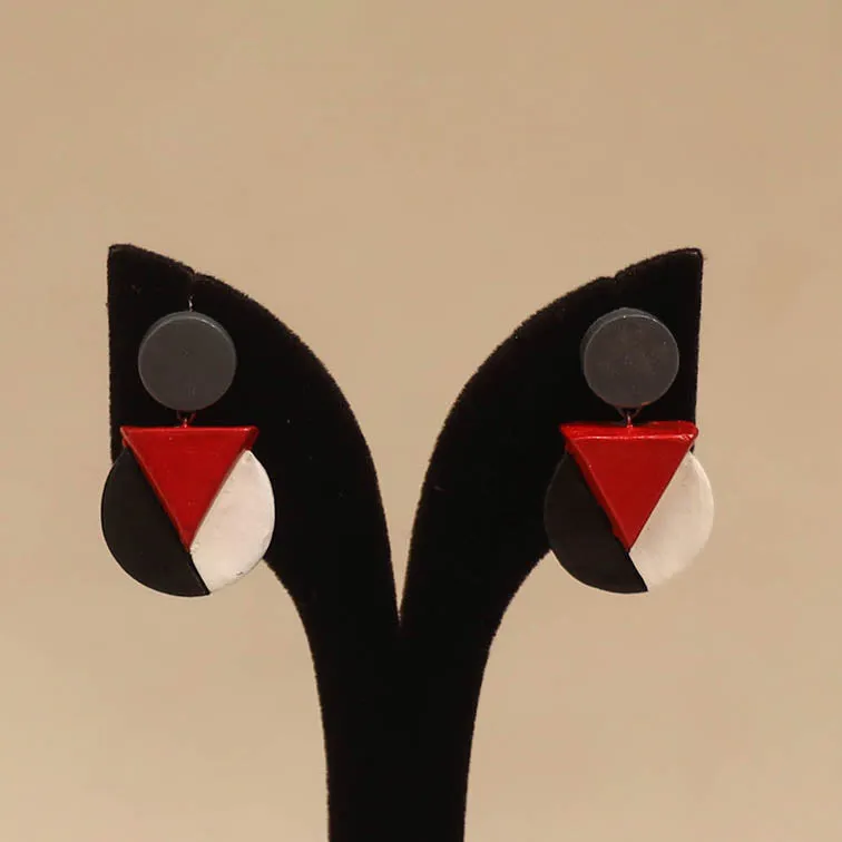 Multicolor - Bishnupur Handpainted Terracotta Earrings 134 sold by Itokri product image thumbnail 2