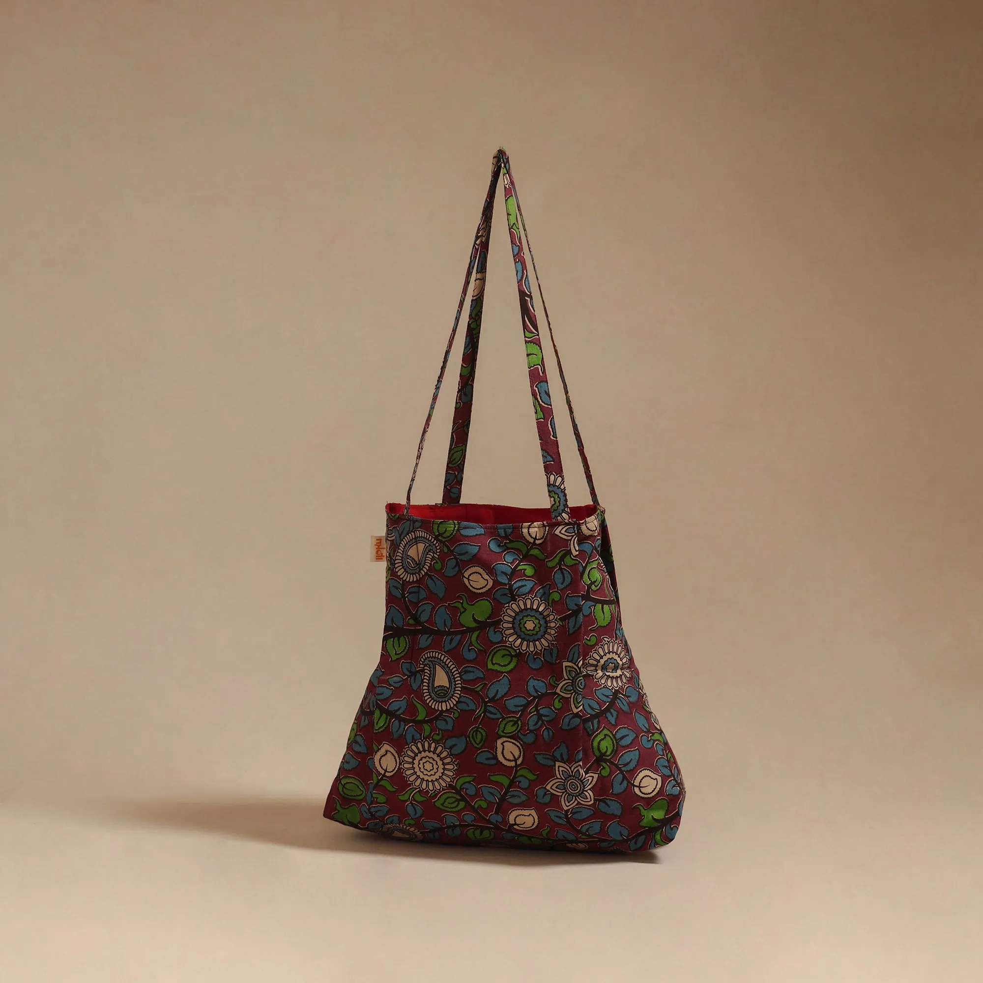 Purple - Handcrafted Fabric Jhola Bag 39 sold by Itokri product image thumbnail 2