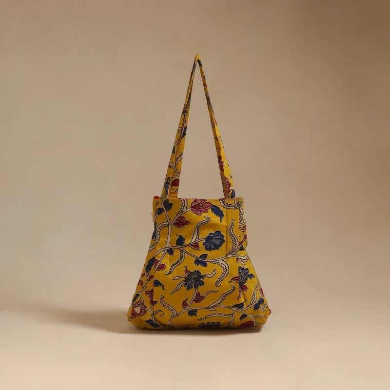Yellow - Handcrafted Fabric Jhola Bag 37 made by Itokri