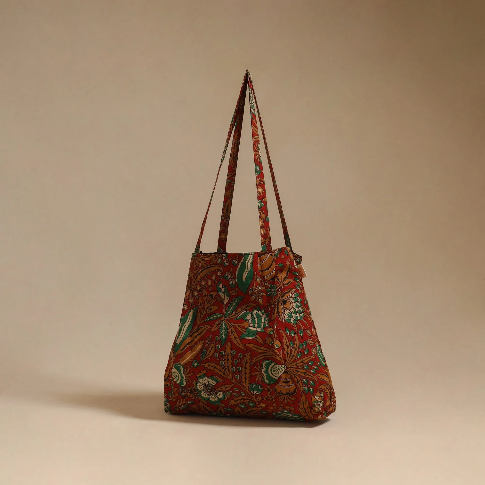 Red - Handcrafted Fabric Jhola Bag 33 sold by Itokri product image thumbnail 2