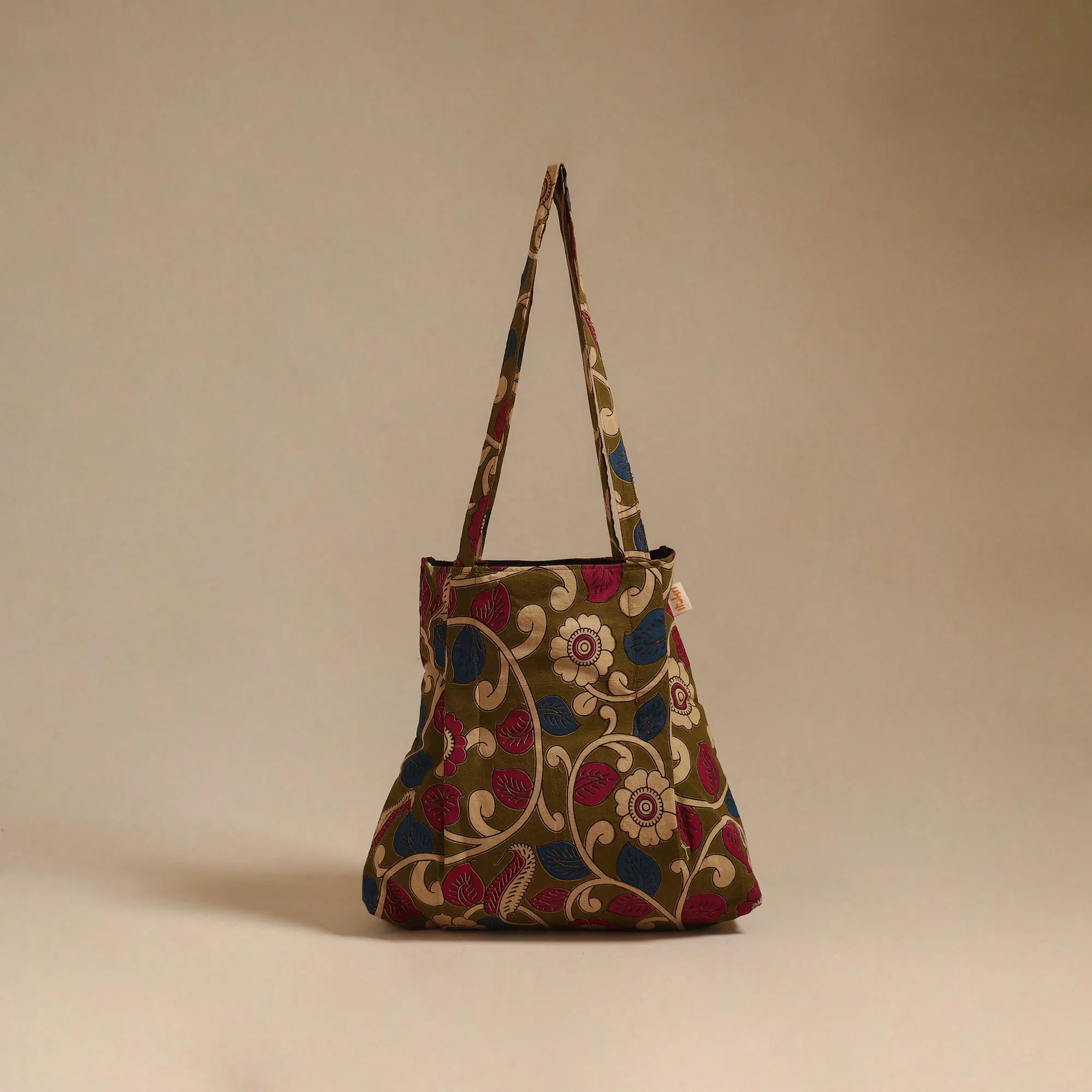Brown - Handcrafted Fabric Jhola Bag 30 sold by Itokri