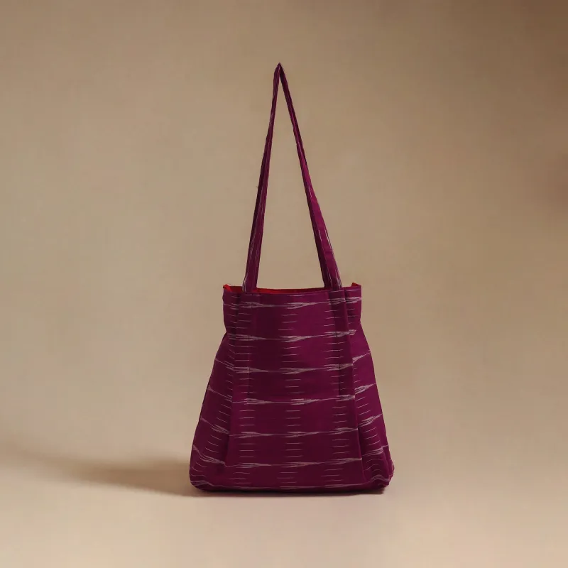 Purple - Handcrafted Fabric Jhola Bag 29 sold by Itokri