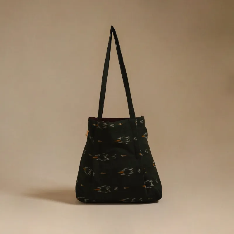 Green - Handcrafted Fabric Jhola Bag 27 sold by Itokri