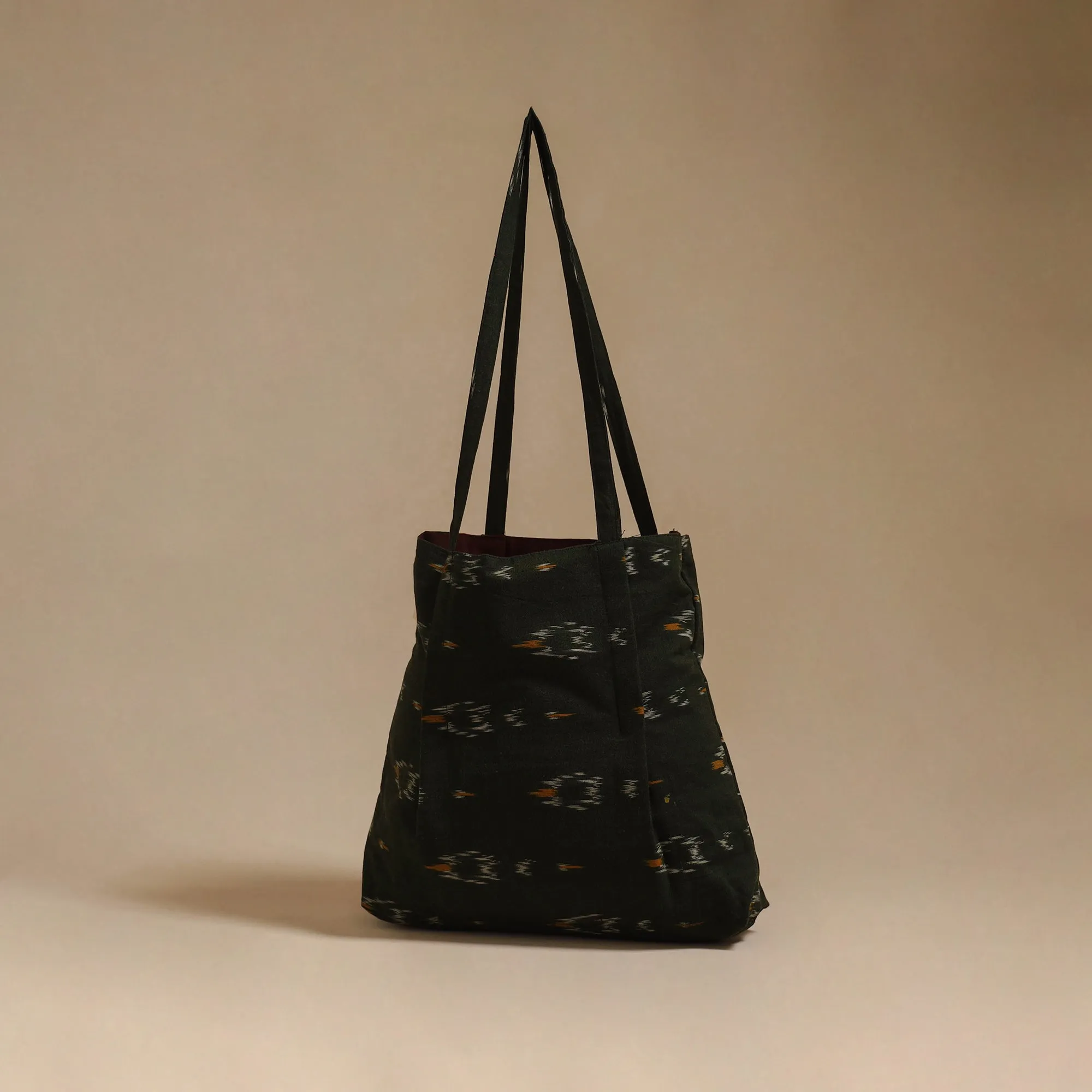 Green - Handcrafted Fabric Jhola Bag 27 sold by Itokri product image thumbnail 2