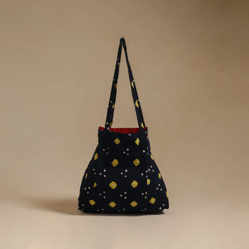 Blue - Handcrafted Fabric Jhola Bag 07 made by Itokri