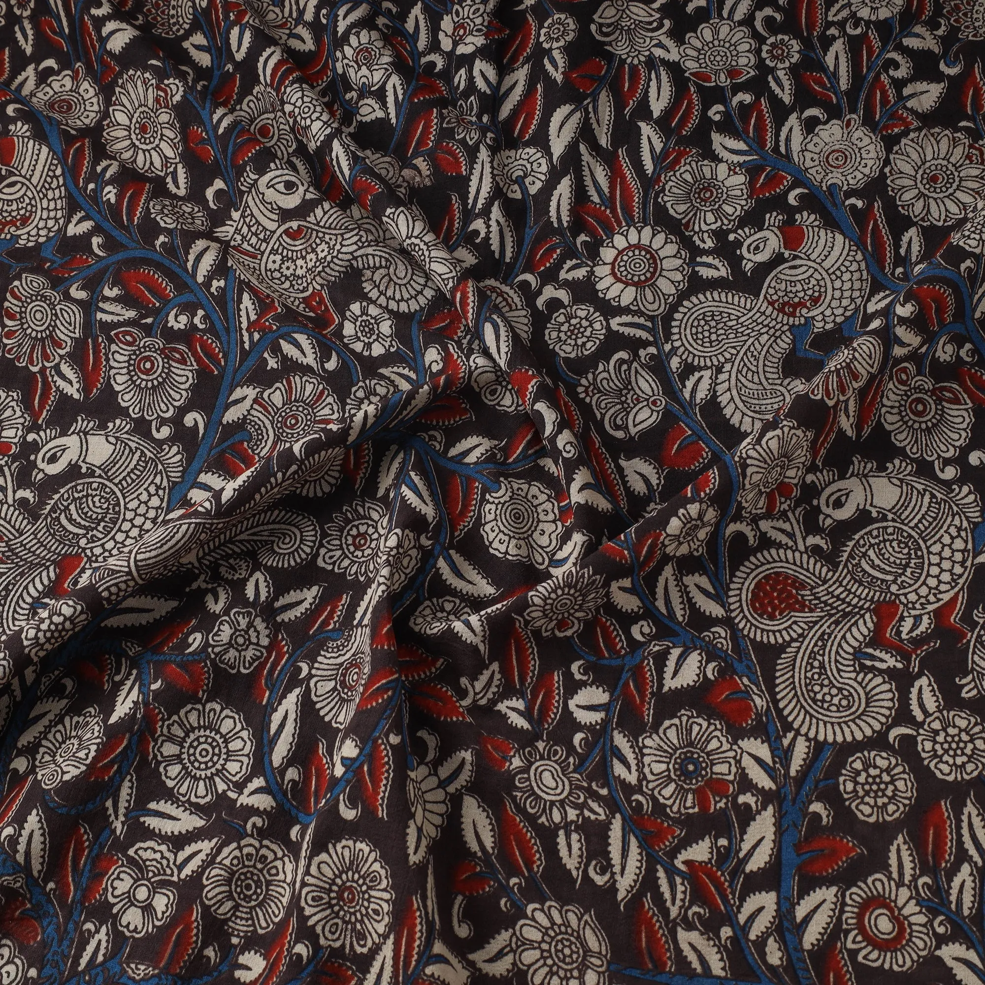 Black - Printed Cotton Kalamkari Fabric 26 sold by Itokri product image thumbnail 3