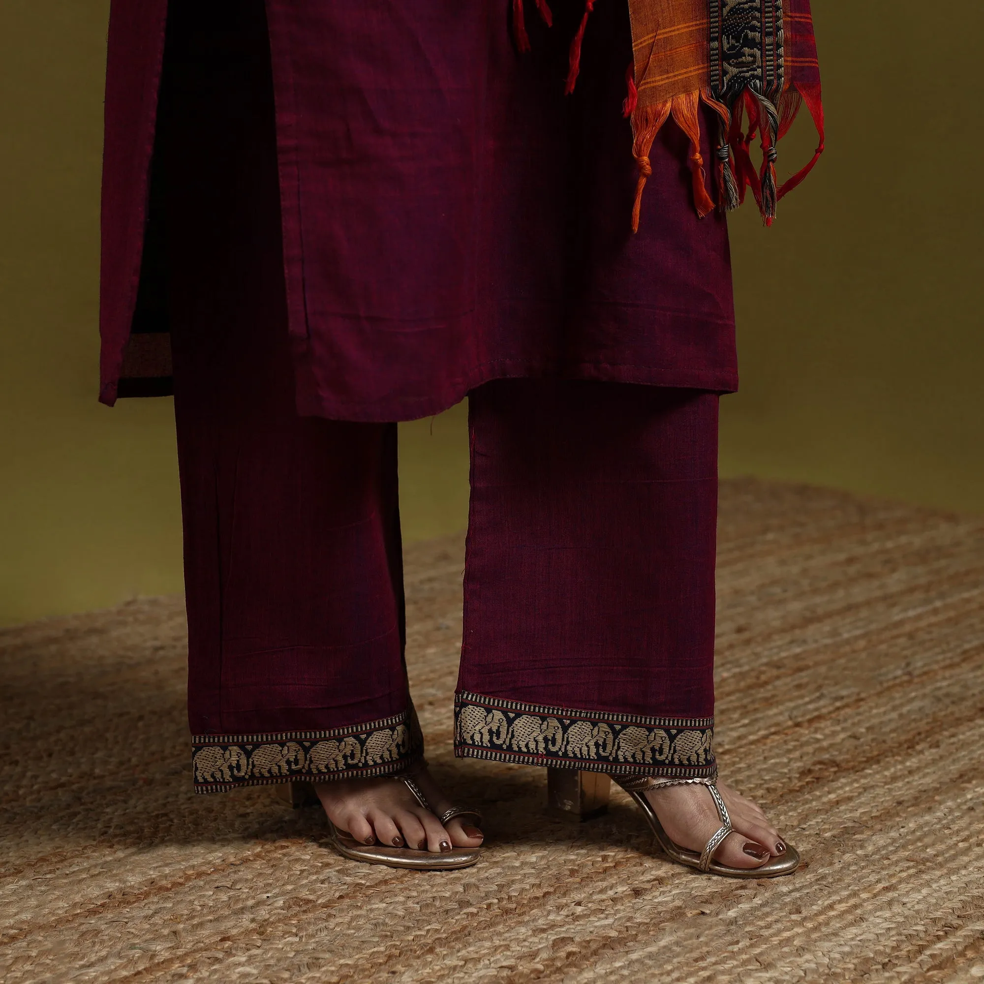 Purple - Dharwad Cotton Suit Set with Dupatta for women 12 sold by Itokri product image thumbnail 5