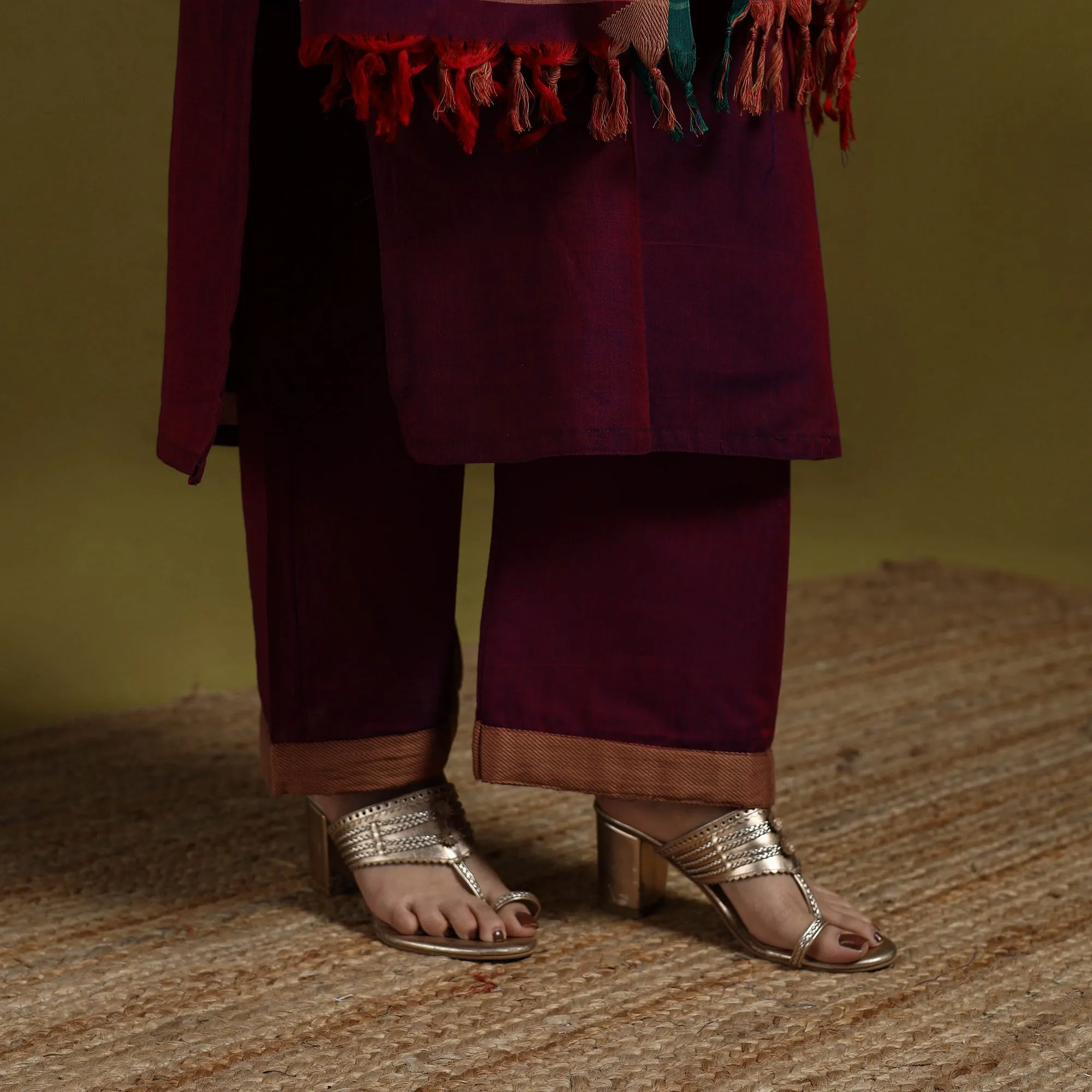 Purple - Dharwad Cotton Suit Set with Dupatta for women 08 sold by Itokri product image thumbnail 5