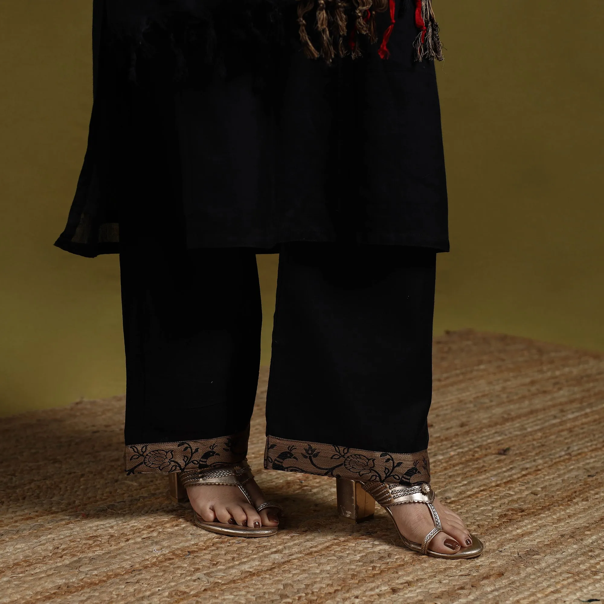 Black - Dharwad Cotton Suit Set with Dupatta for women 03 sold by Itokri product image thumbnail 5