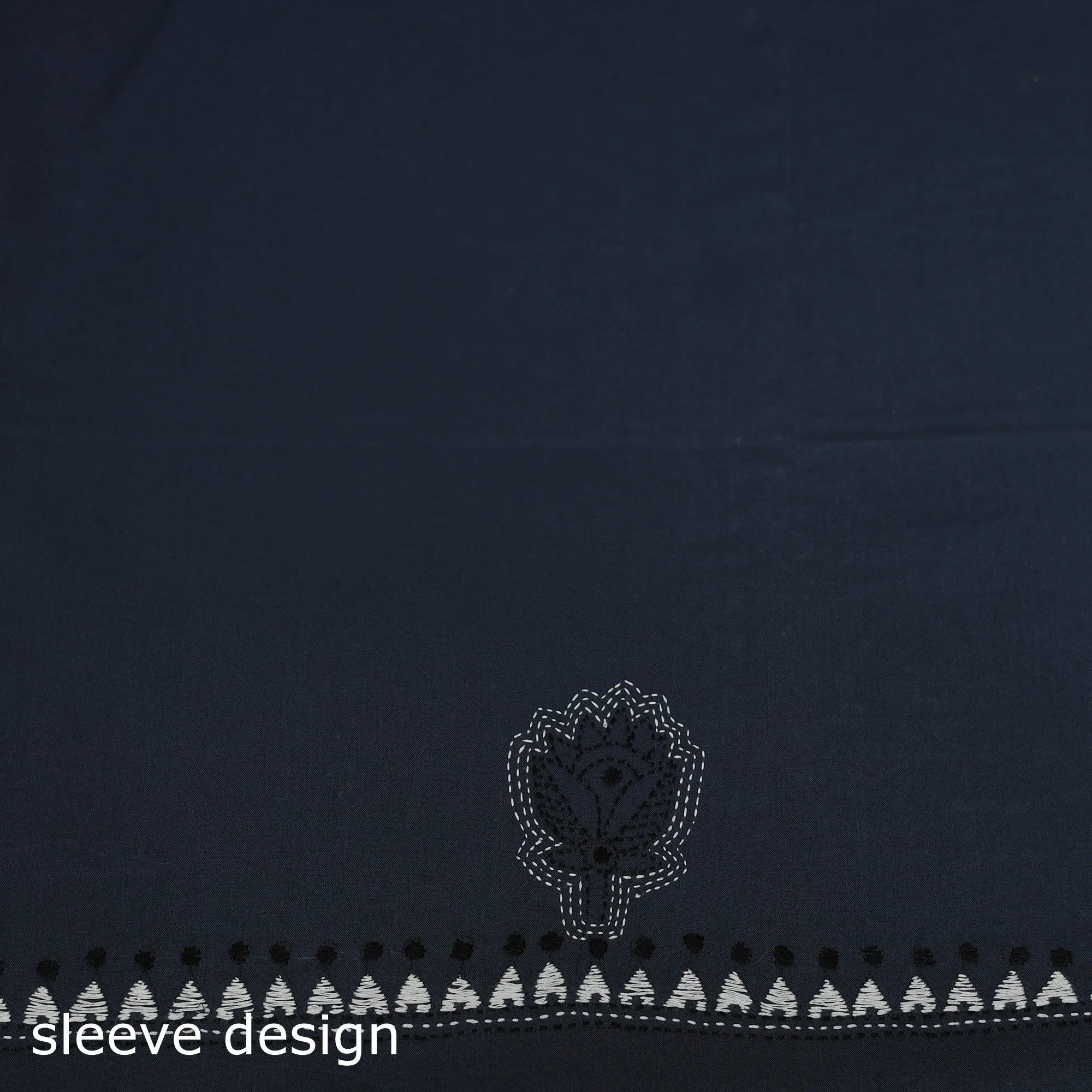 Blue - Bengal Kantha Hand Embroidered Unstitched Kurta Material (2.8M) 32 sold by Itokri product image thumbnail 4