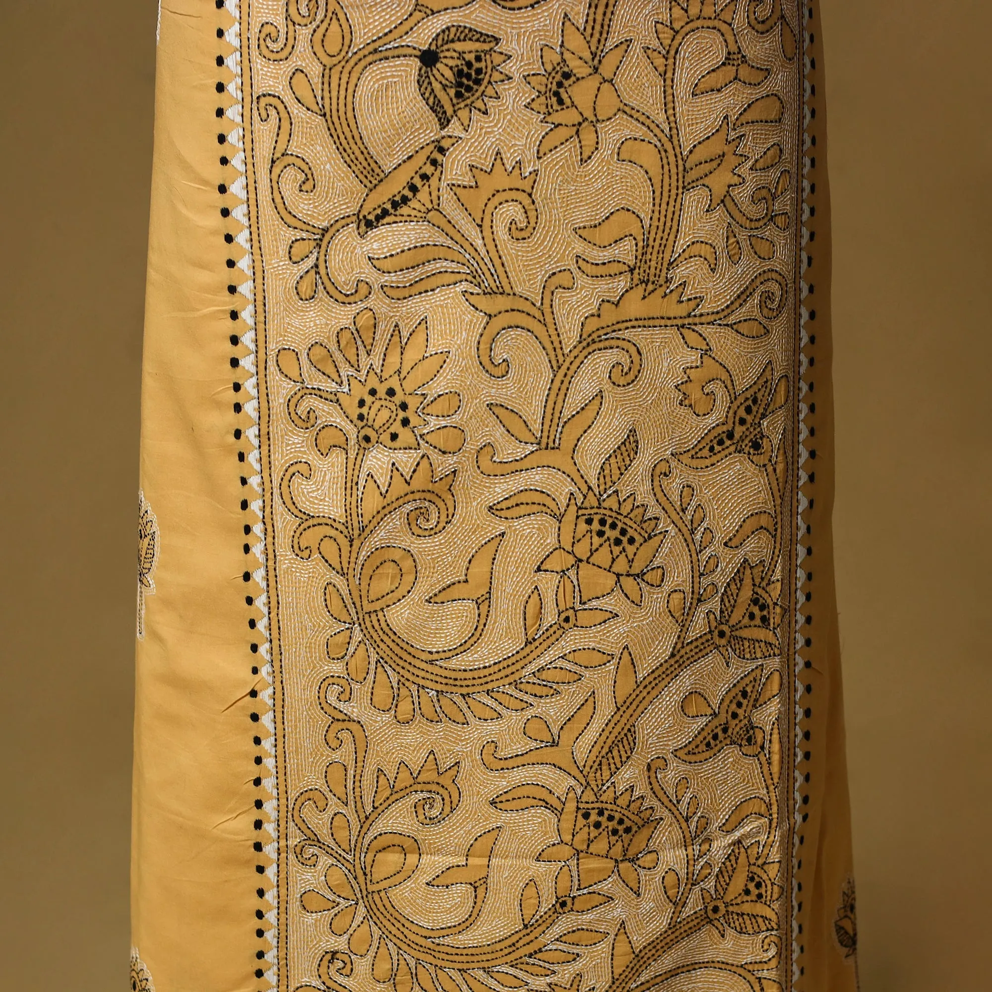 Bengal Kantha Hand Embroidered Unstitched Kurta Material (2.8M) 18 sold by Itokri product image thumbnail 3