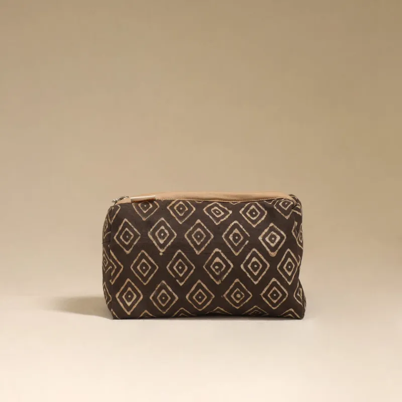 Brown - Handcrafted Fabric Toiletry Bag 25 sold by Itokri