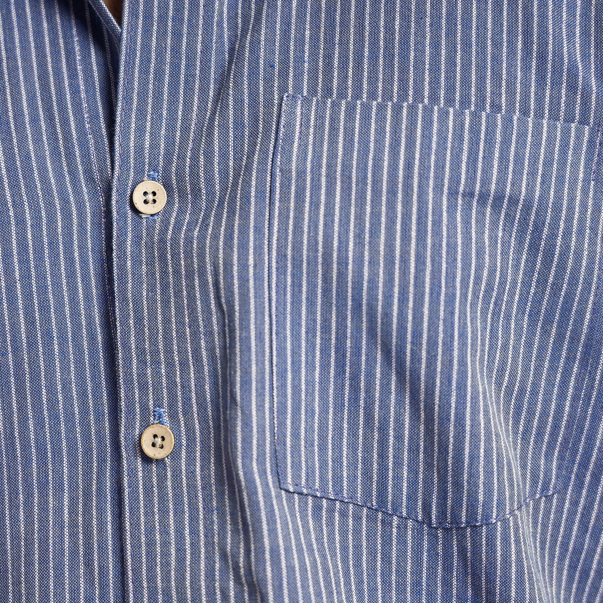 Purple - Plain Handloom Cotton Men Half Sleeve Shirt sold by Itokri product image thumbnail 5