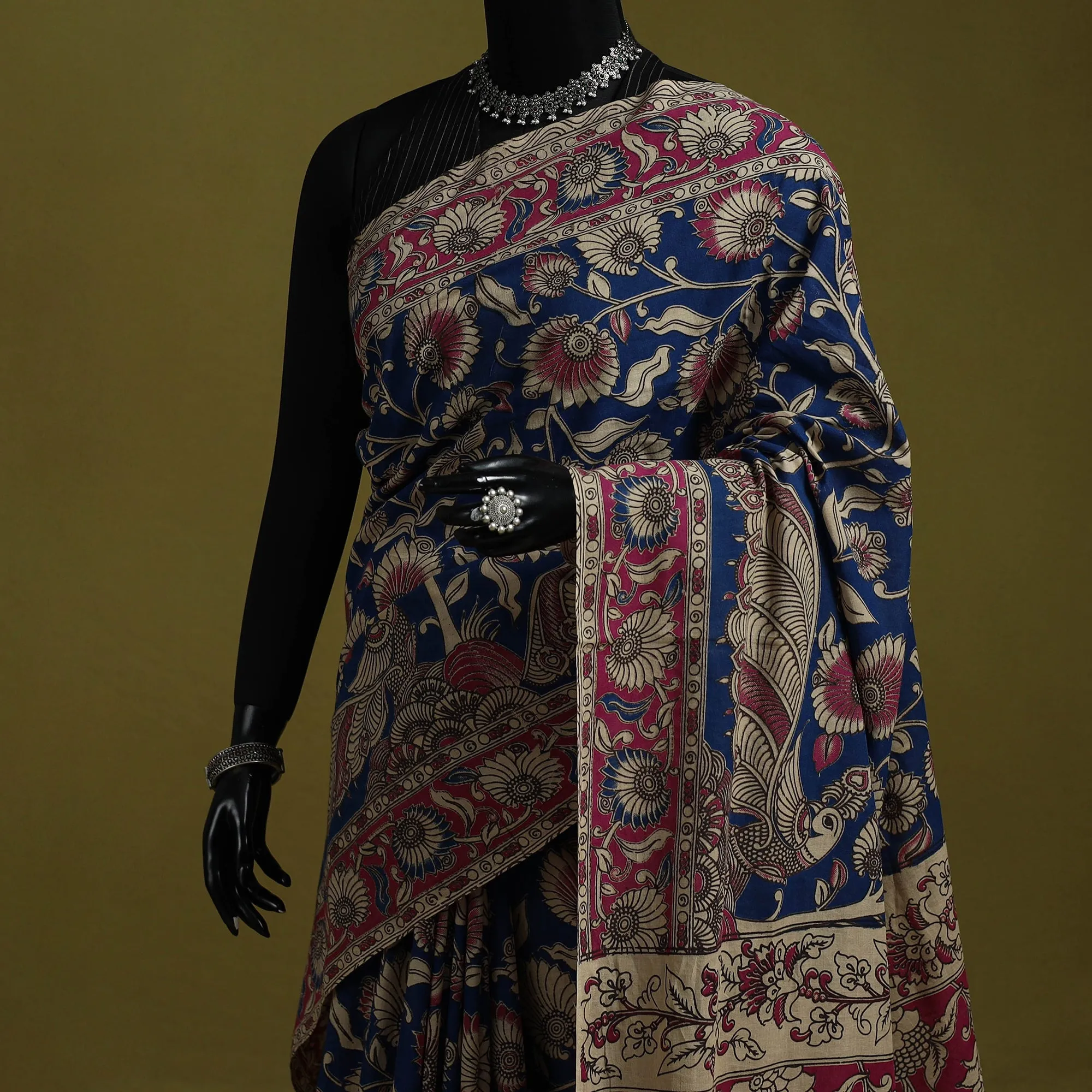 Printed Cotton Nellore Kalamkari Saree 47 sold by Itokri product image thumbnail 2
