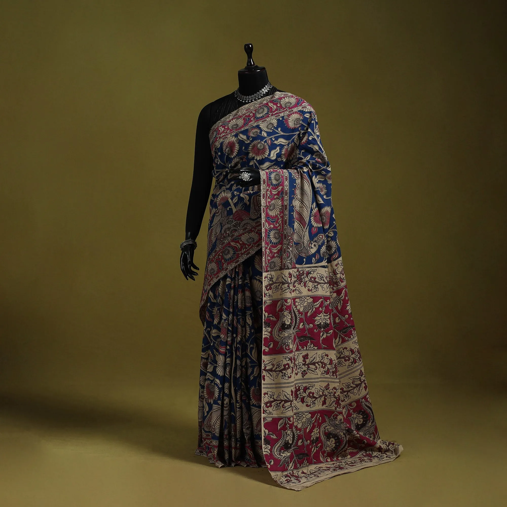 Printed Cotton Nellore Kalamkari Saree 47 sold by Itokri