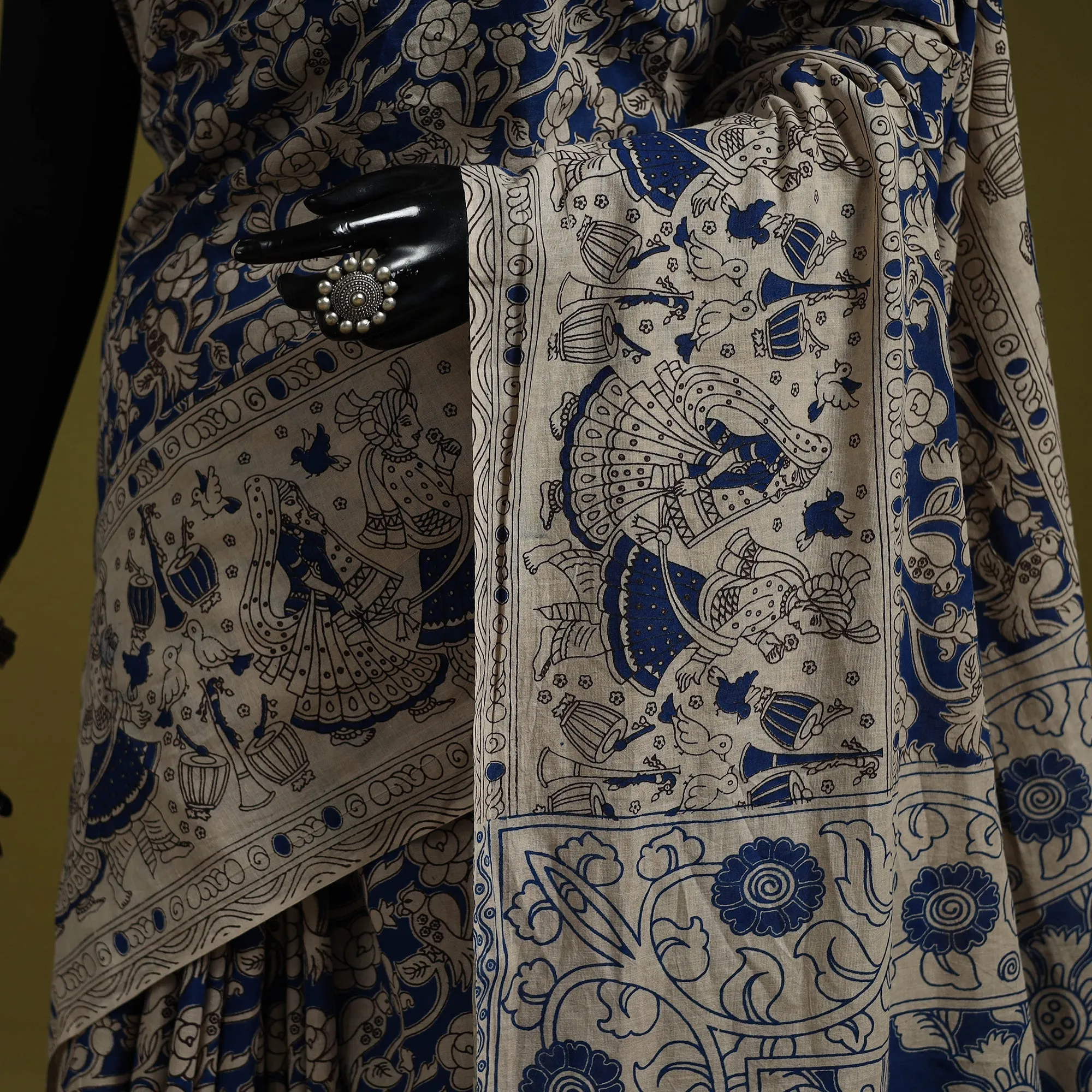 Printed Cotton Nellore Kalamkari Saree 44 sold by Itokri product image thumbnail 3