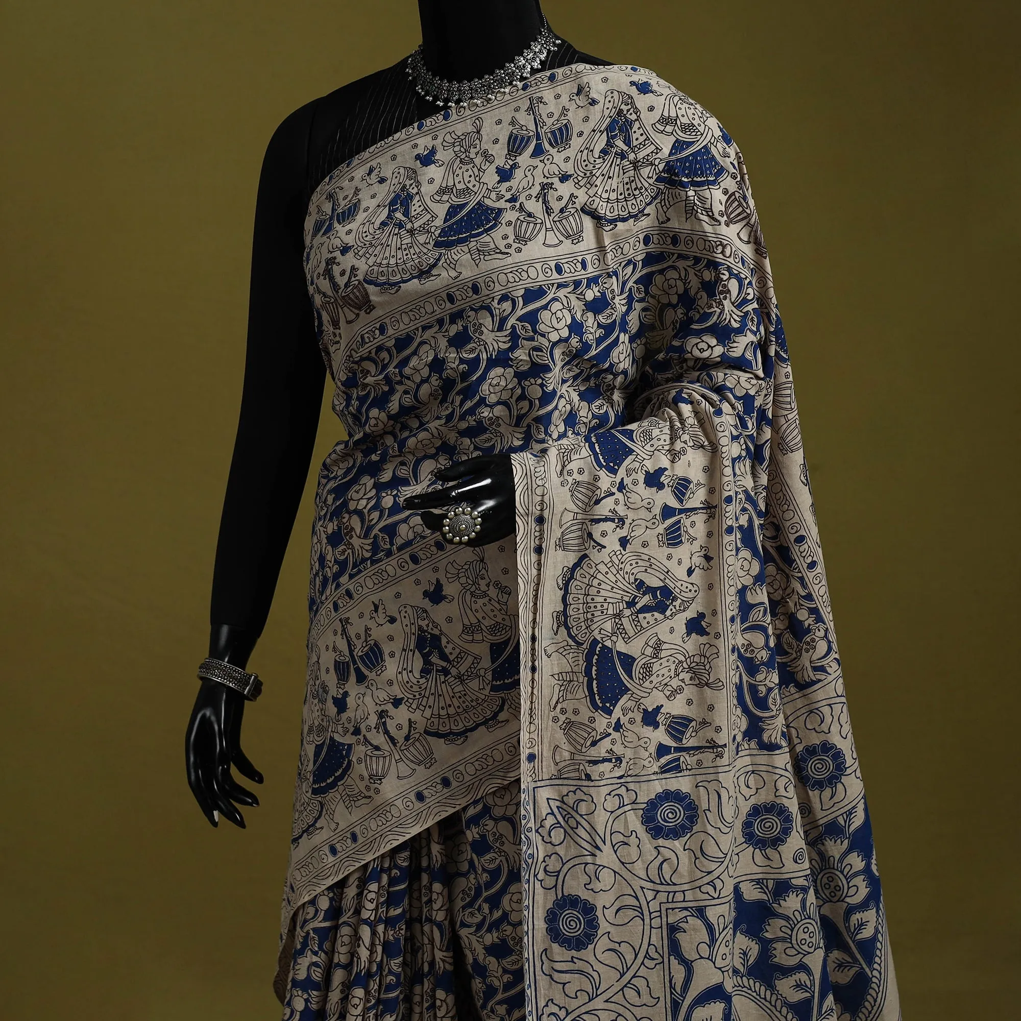 Printed Cotton Nellore Kalamkari Saree 44 sold by Itokri product image thumbnail 2