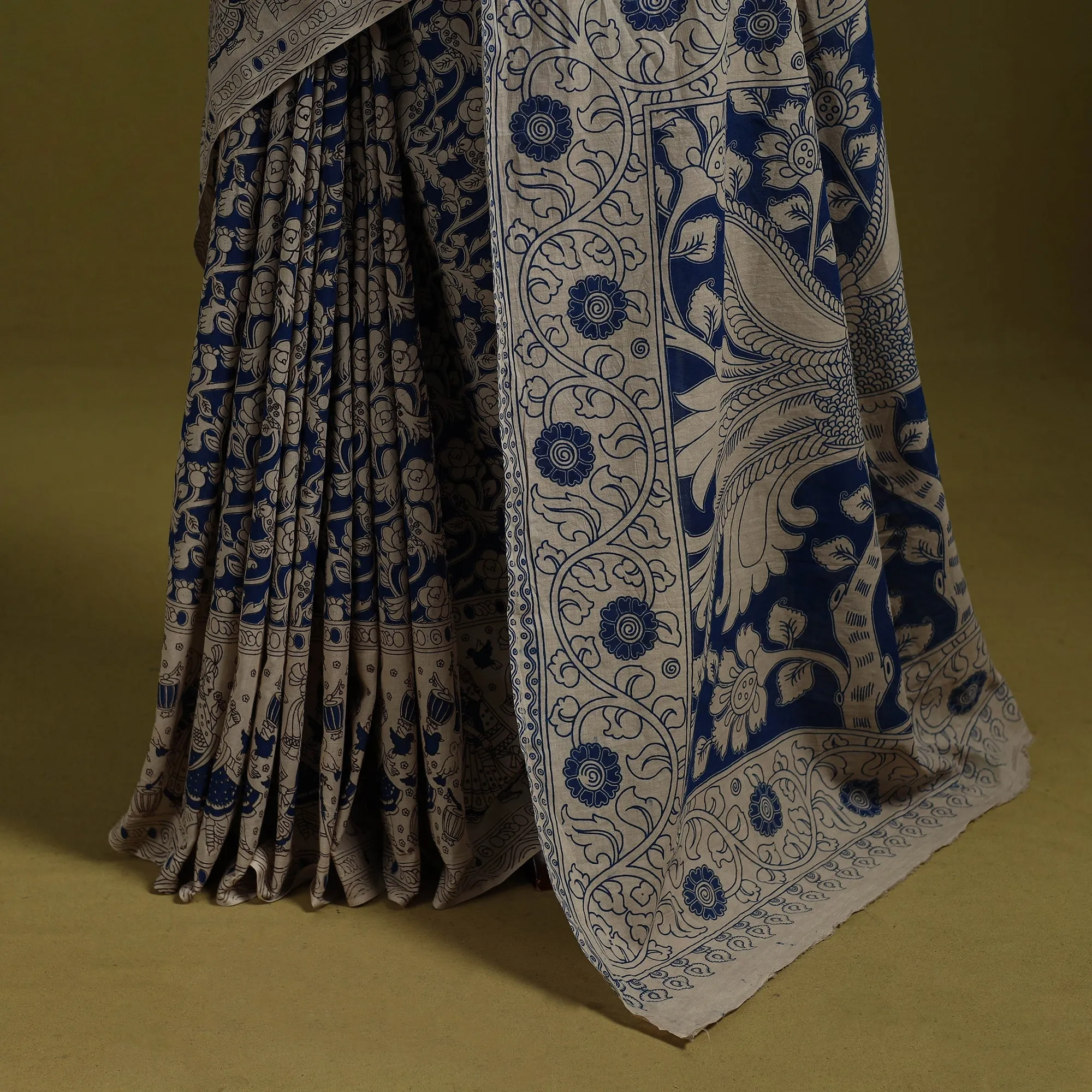 Printed Cotton Nellore Kalamkari Saree 44 sold by Itokri product image thumbnail 4
