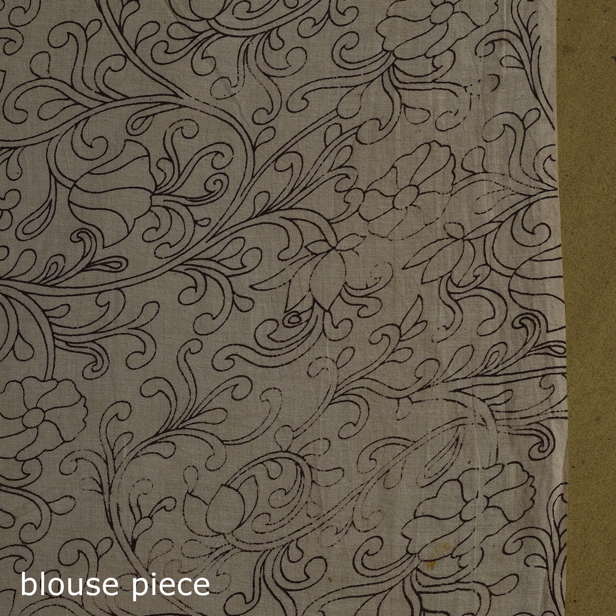 Blue - Printed Cotton Nellore Kalamkari Saree 40 sold by Itokri product image thumbnail 5