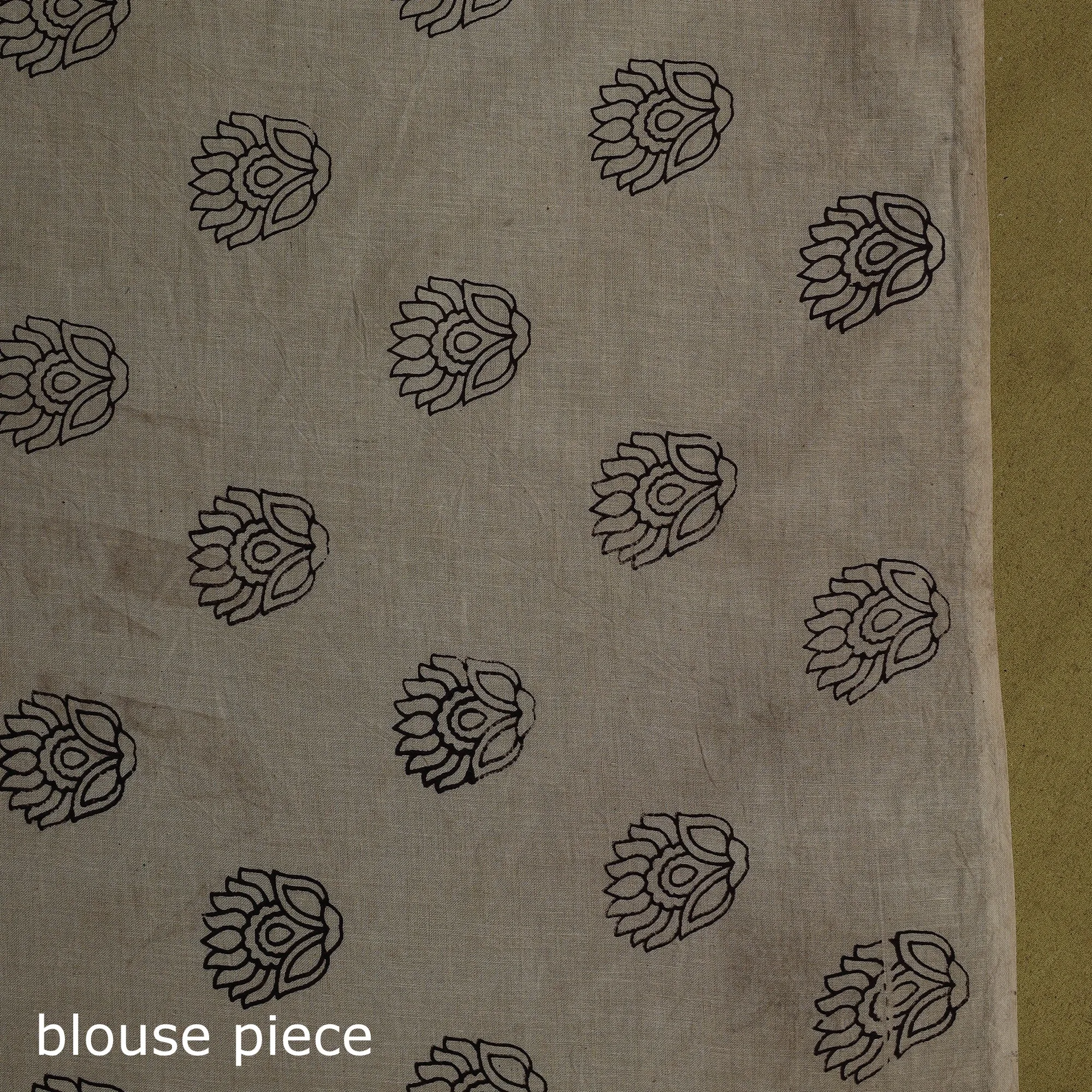 Beige - Printed Cotton Nellore Kalamkari Saree 35 sold by Itokri product image thumbnail 5