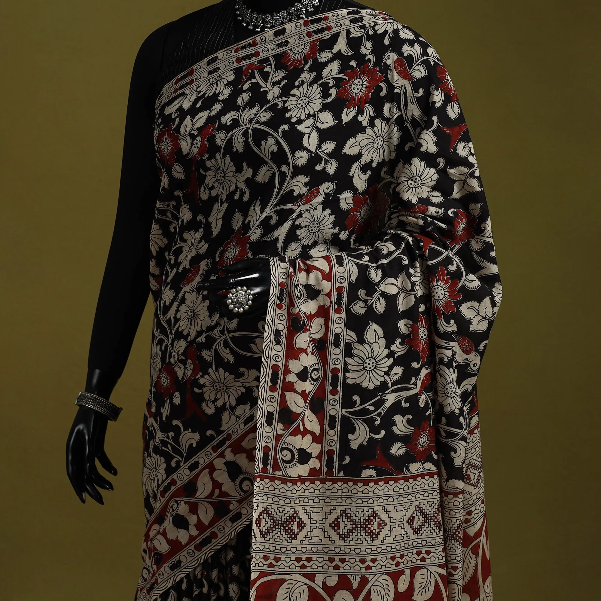 Black - Printed Cotton Nellore Kalamkari Saree 29 sold by Itokri product image thumbnail 2