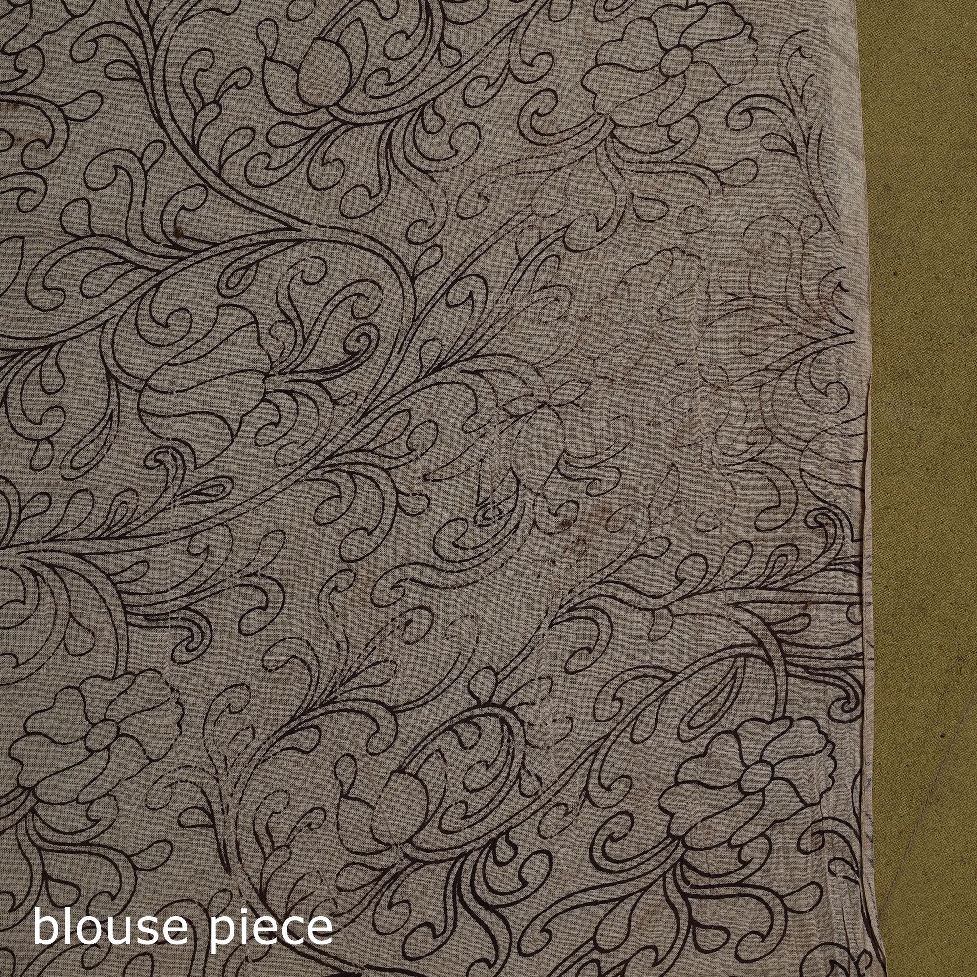Beige - Printed Cotton Nellore Kalamkari Saree 22 sold by Itokri product image thumbnail 5