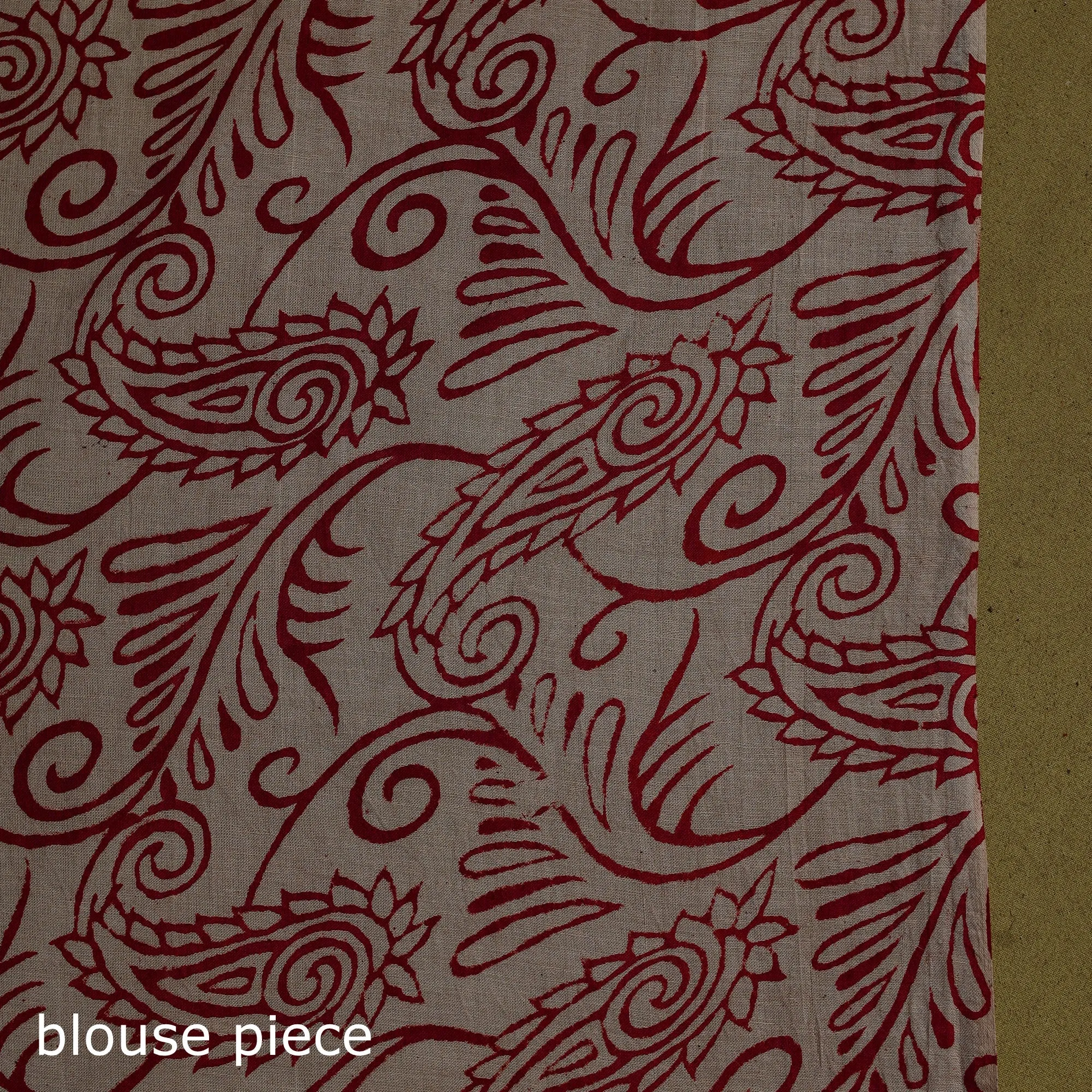 Red - Printed Cotton Nellore Kalamkari Saree 18 sold by Itokri product image thumbnail 5