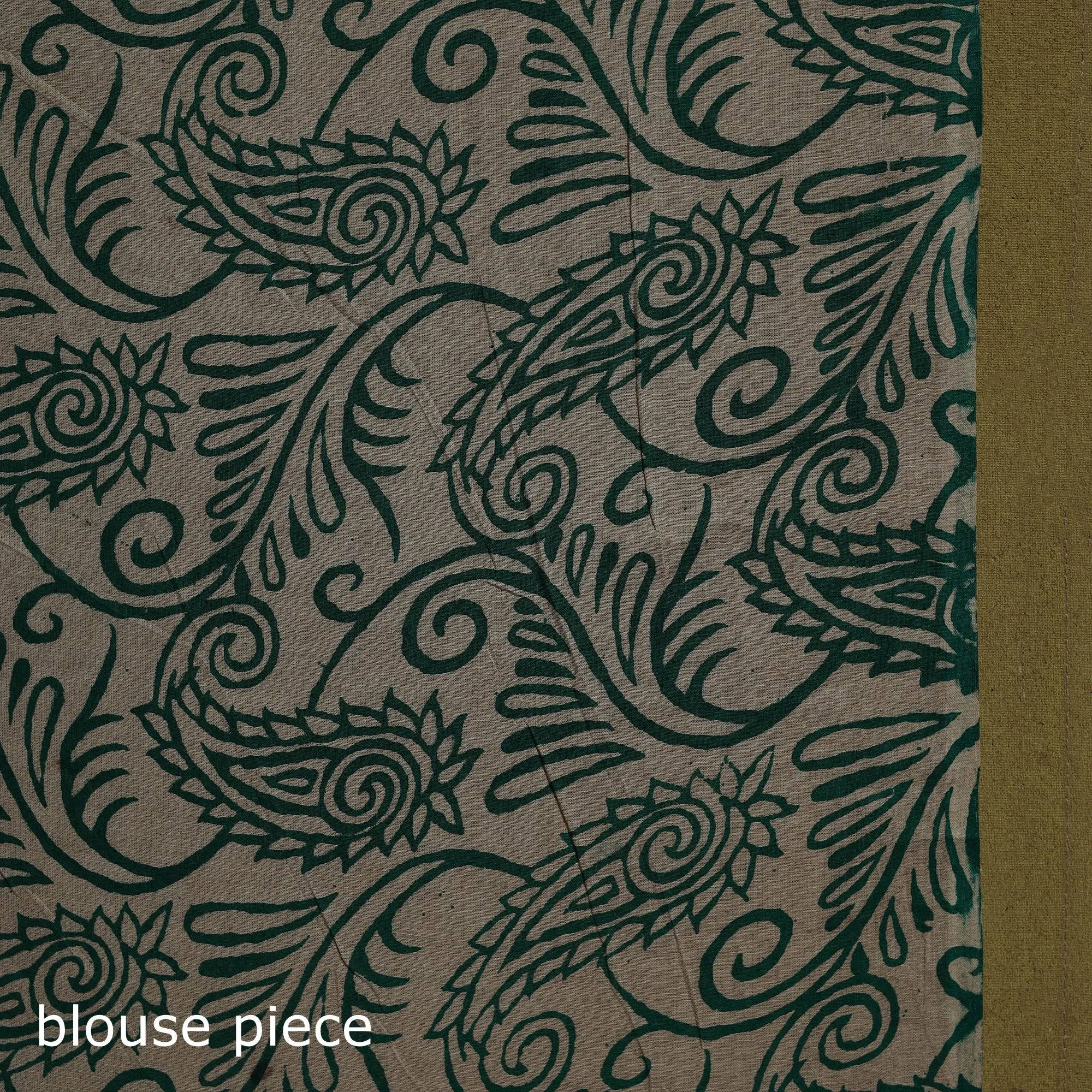 Green - Printed Cotton Nellore Kalamkari Saree 02 sold by Itokri product image thumbnail 5