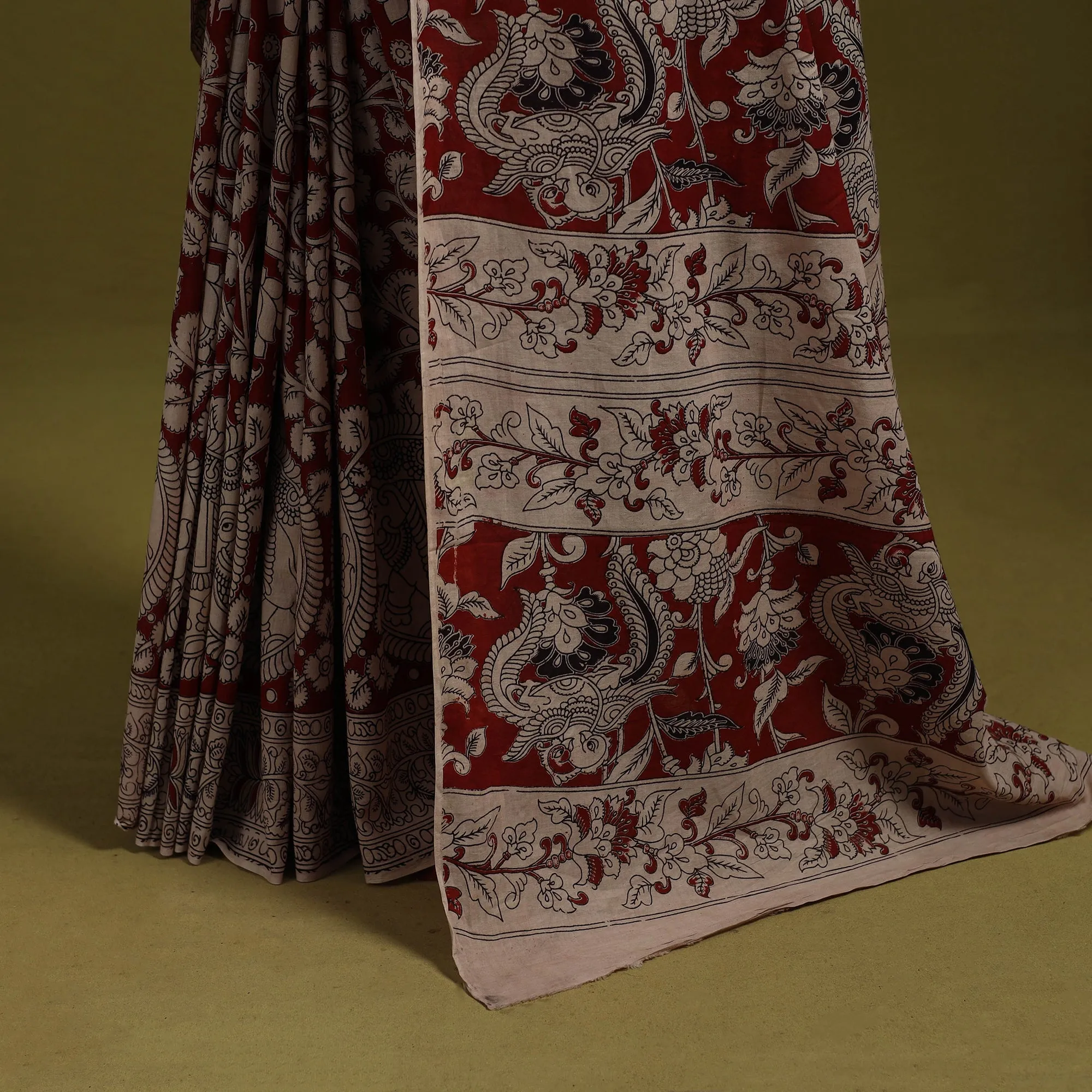 Printed Cotton Nellore Kalamkari Saree 55 sold by Itokri product image thumbnail 4